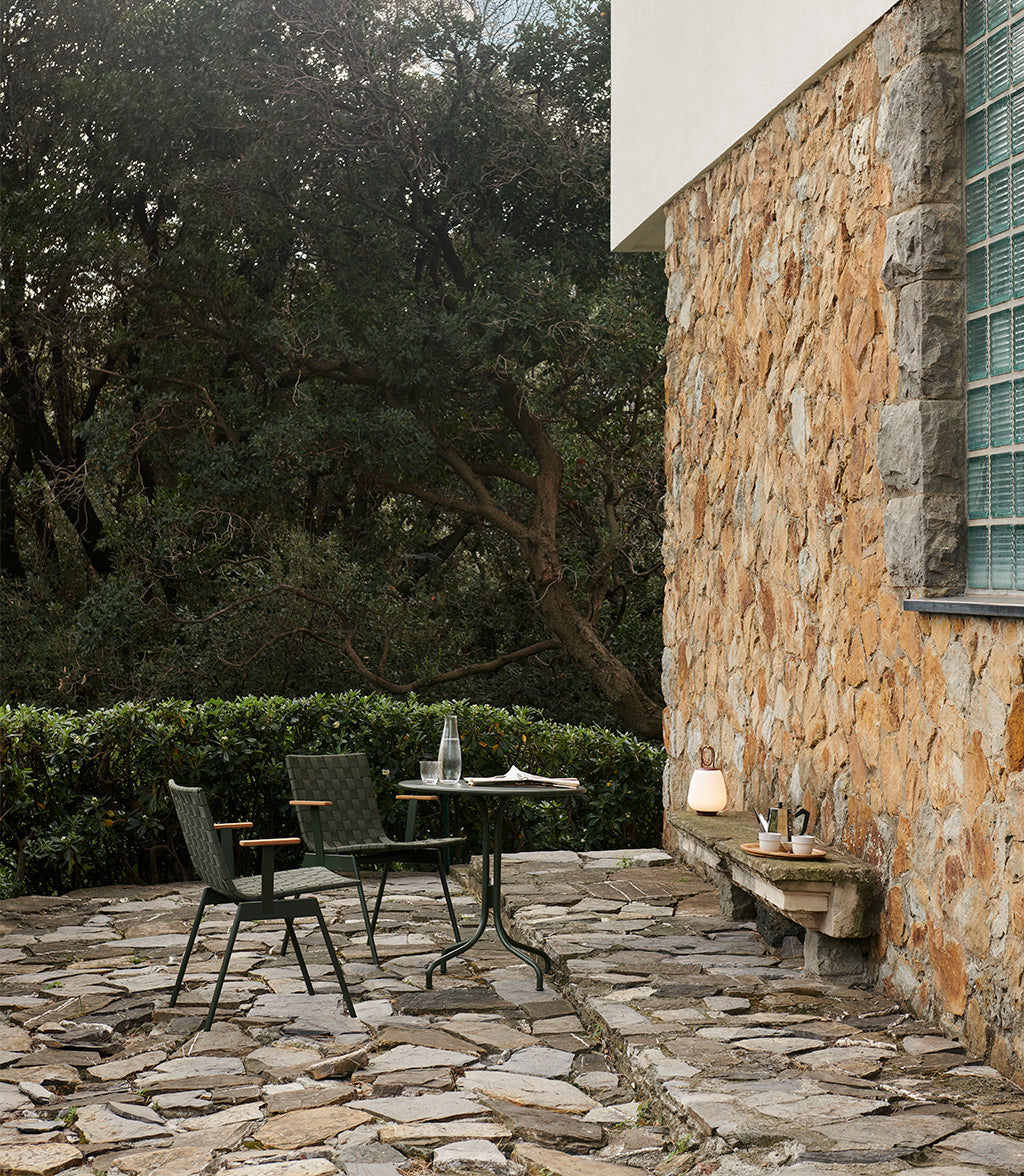 Outdoor chair with armrests VILLE AV34 dark green