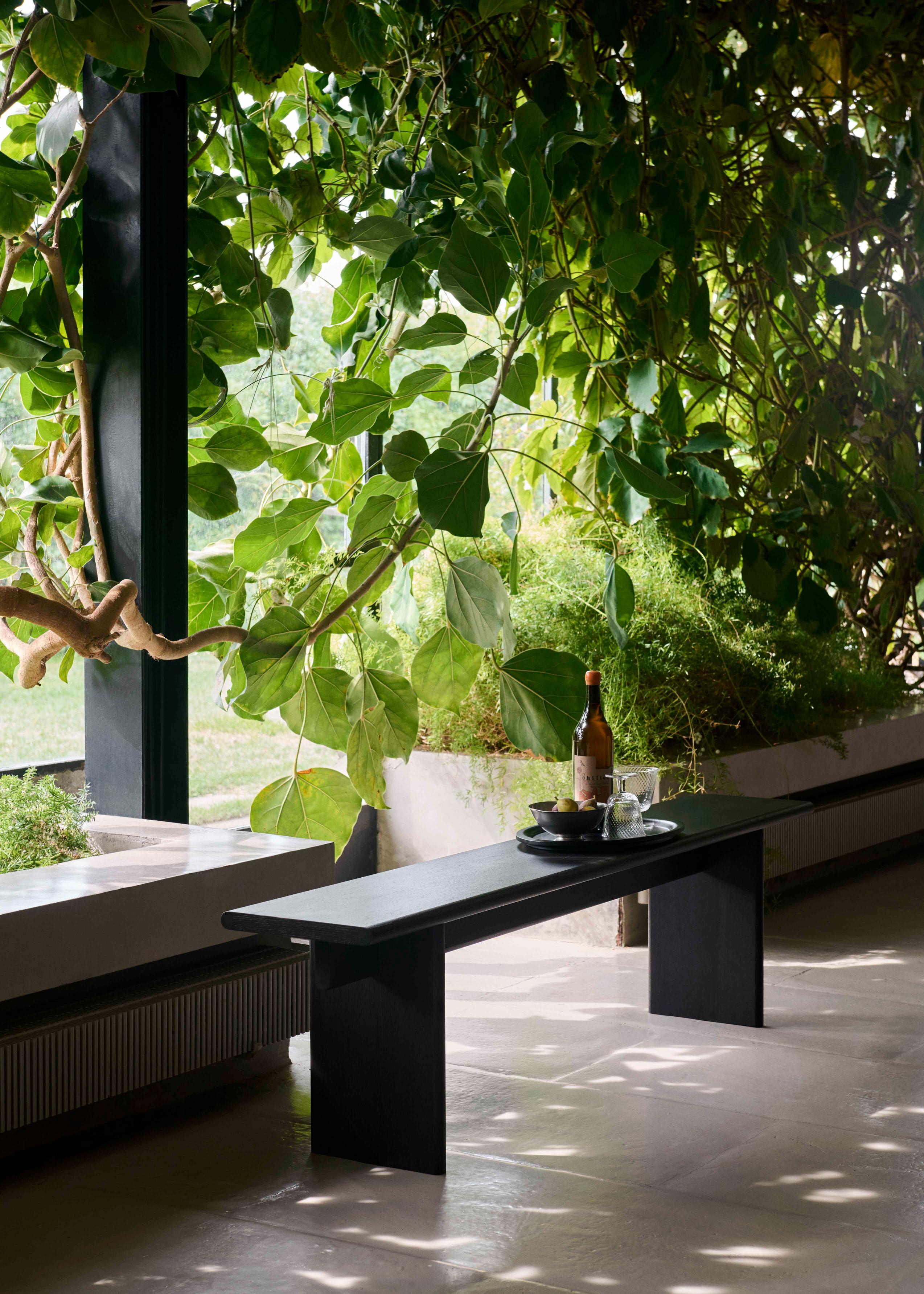 ITA bench dark oak wood