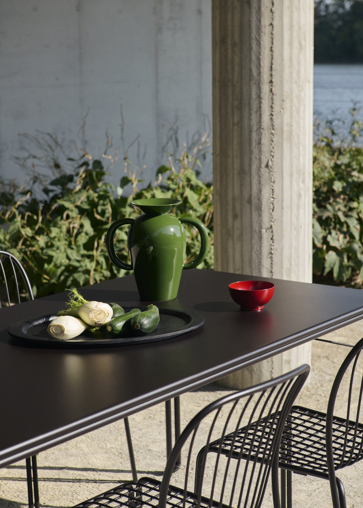 THORVALD outdoor table dark green