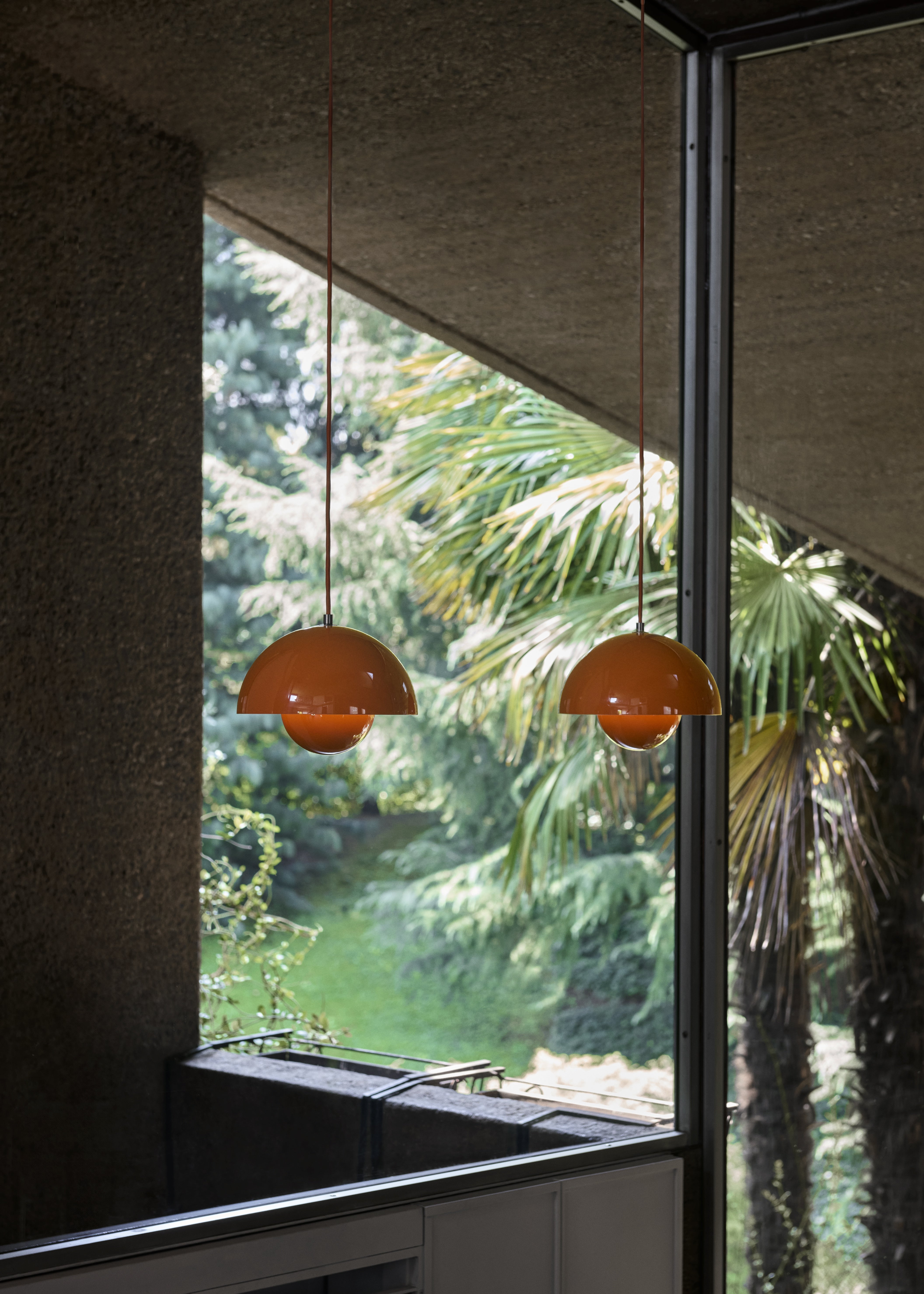 FLOWERPOT pendant lamp in orange