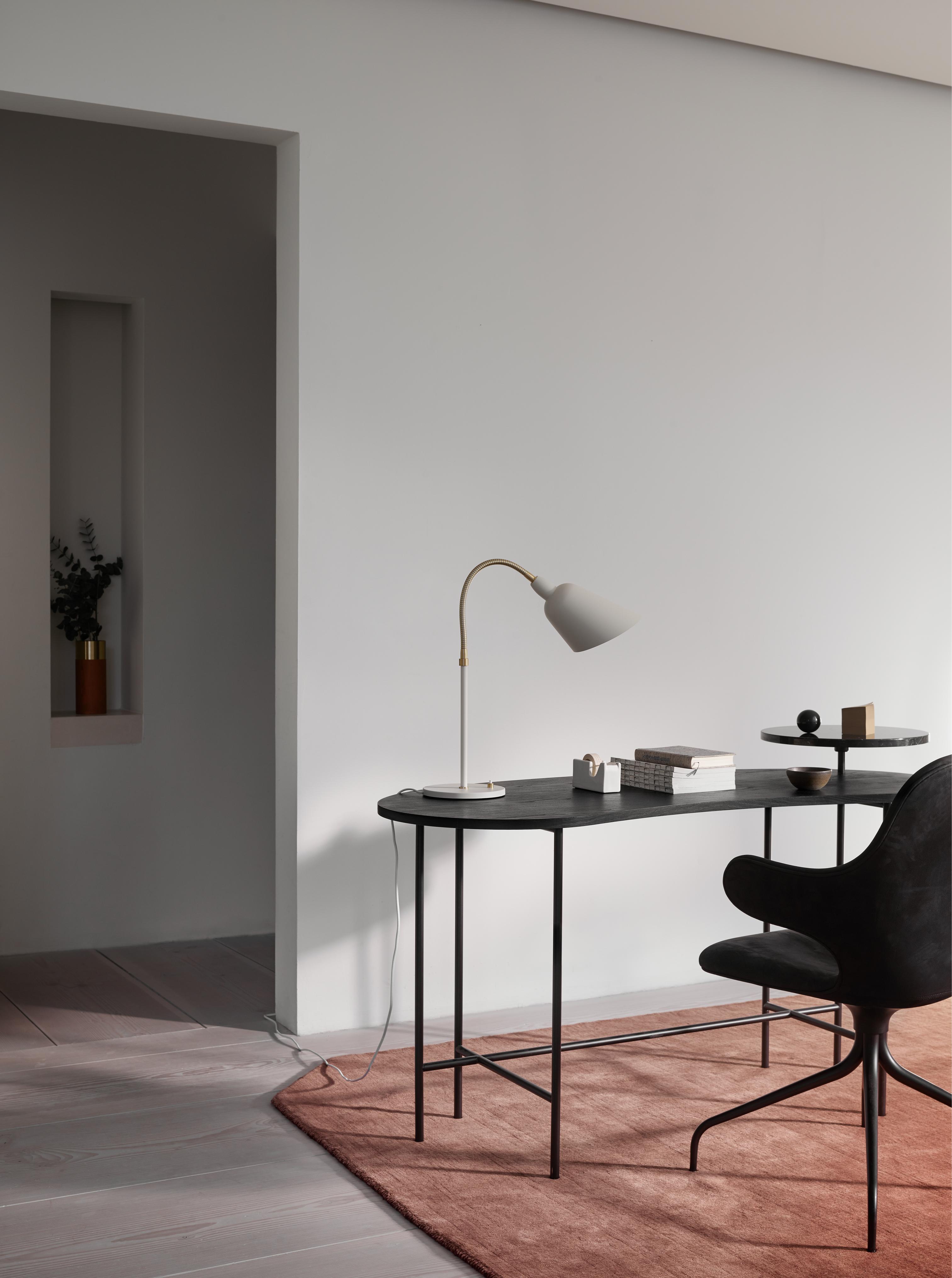 Palette JH9 Desk in Black Lacquered Ash Veneer with Black Steel Base