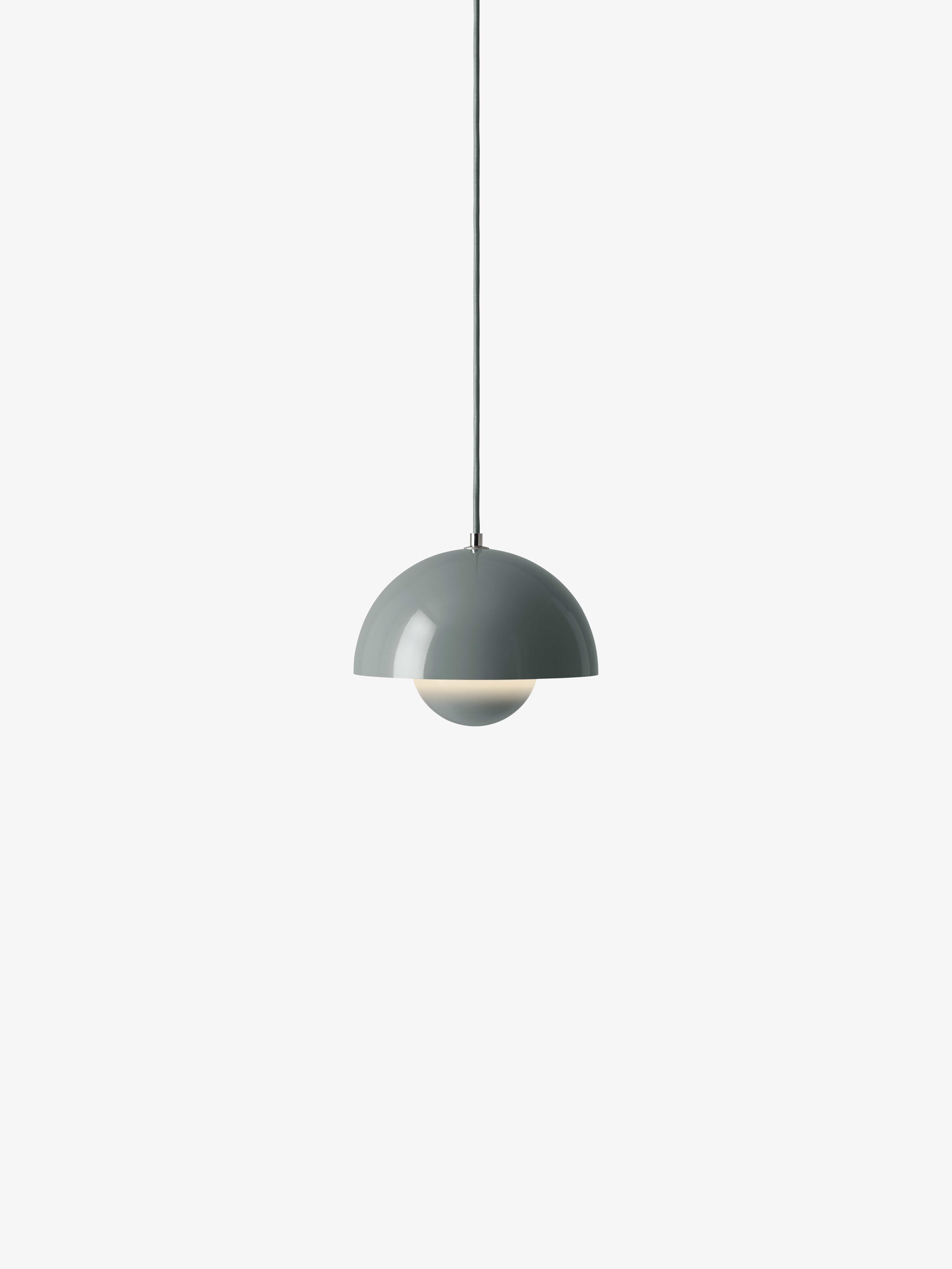 FLOWERPOT pendant lamp in gray-blue