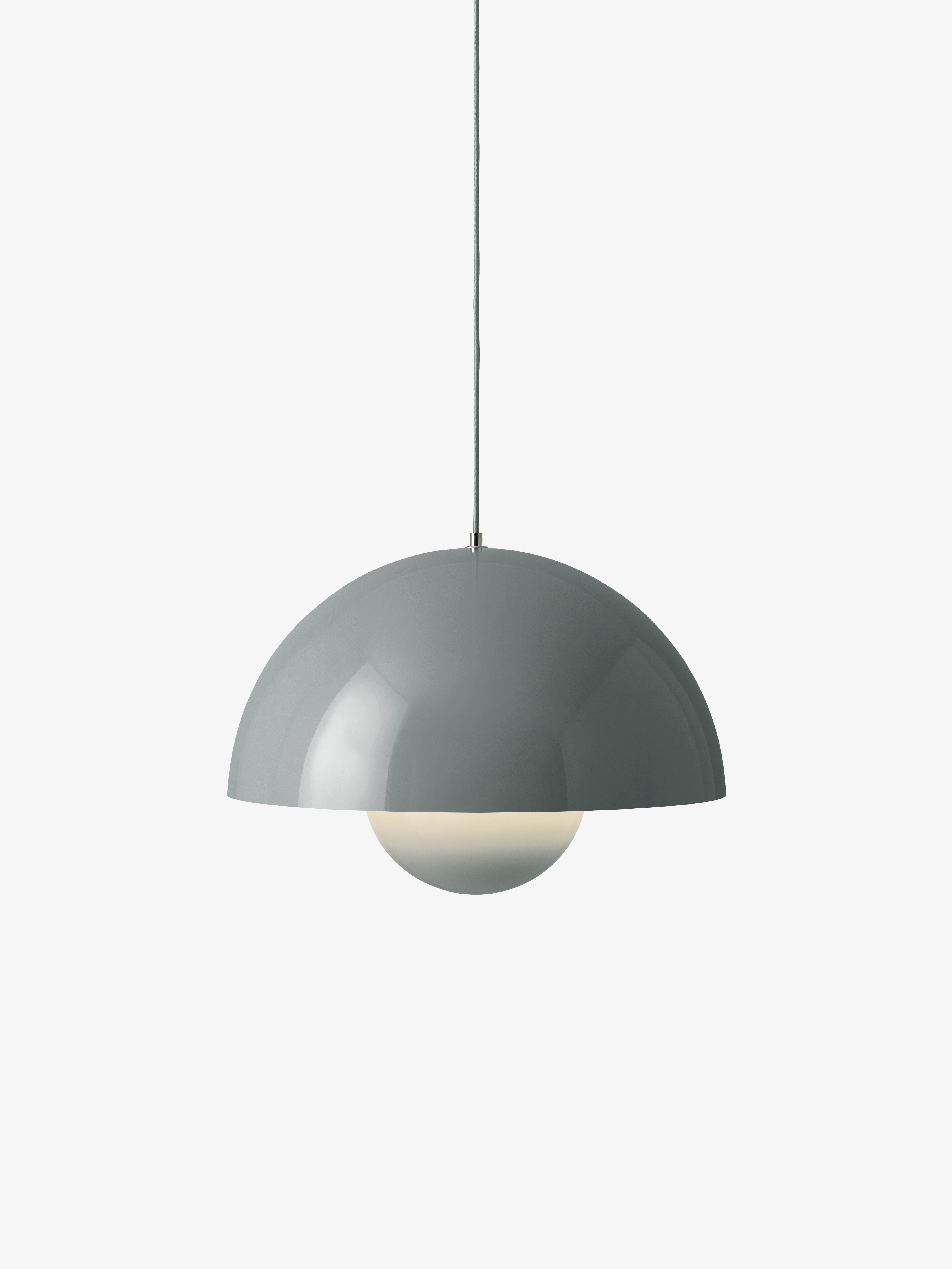 FLOWERPOT pendant lamp in gray-blue