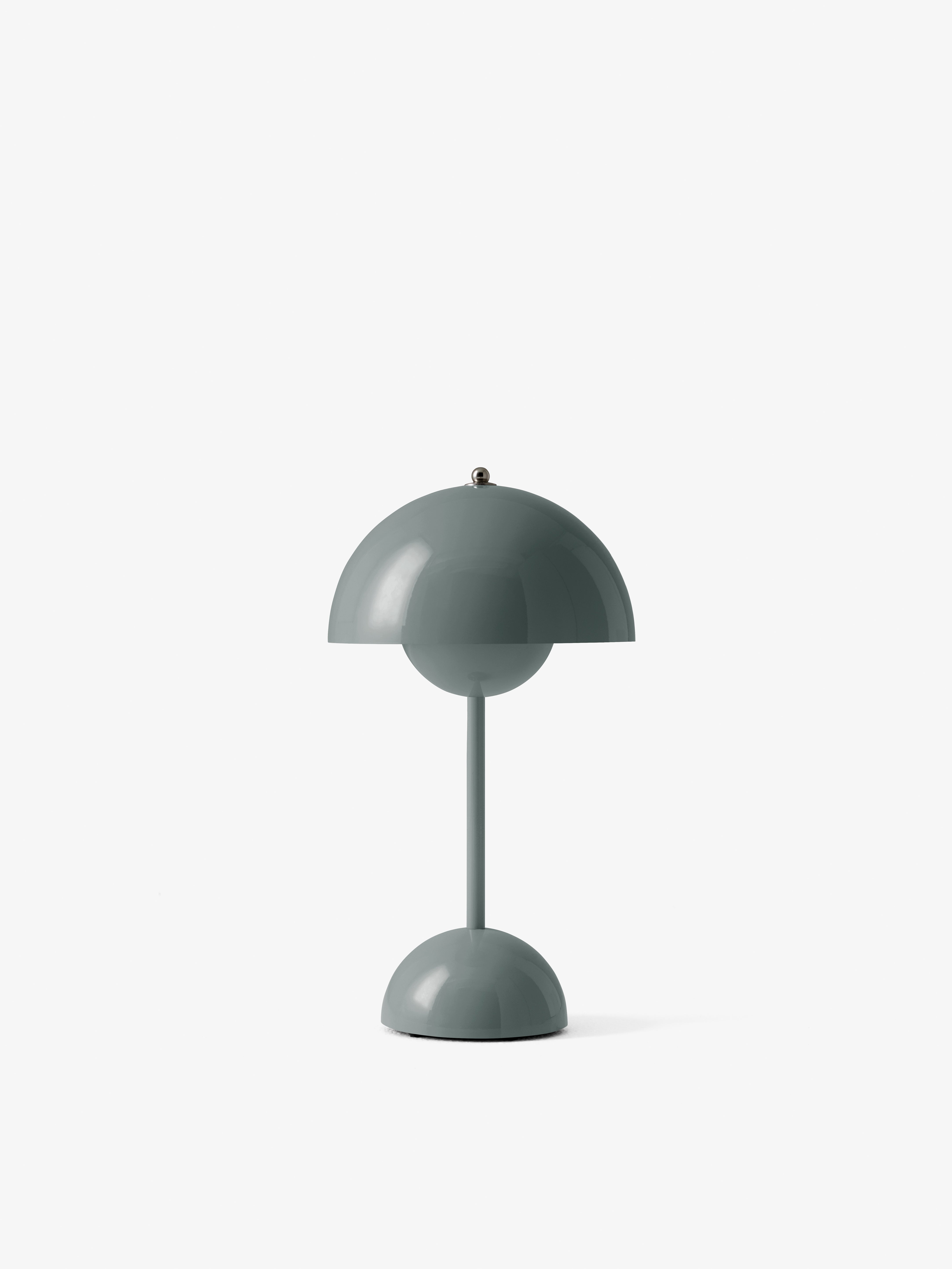 FLOWERPOT VP9 Portable Lamp in Gray-Blue