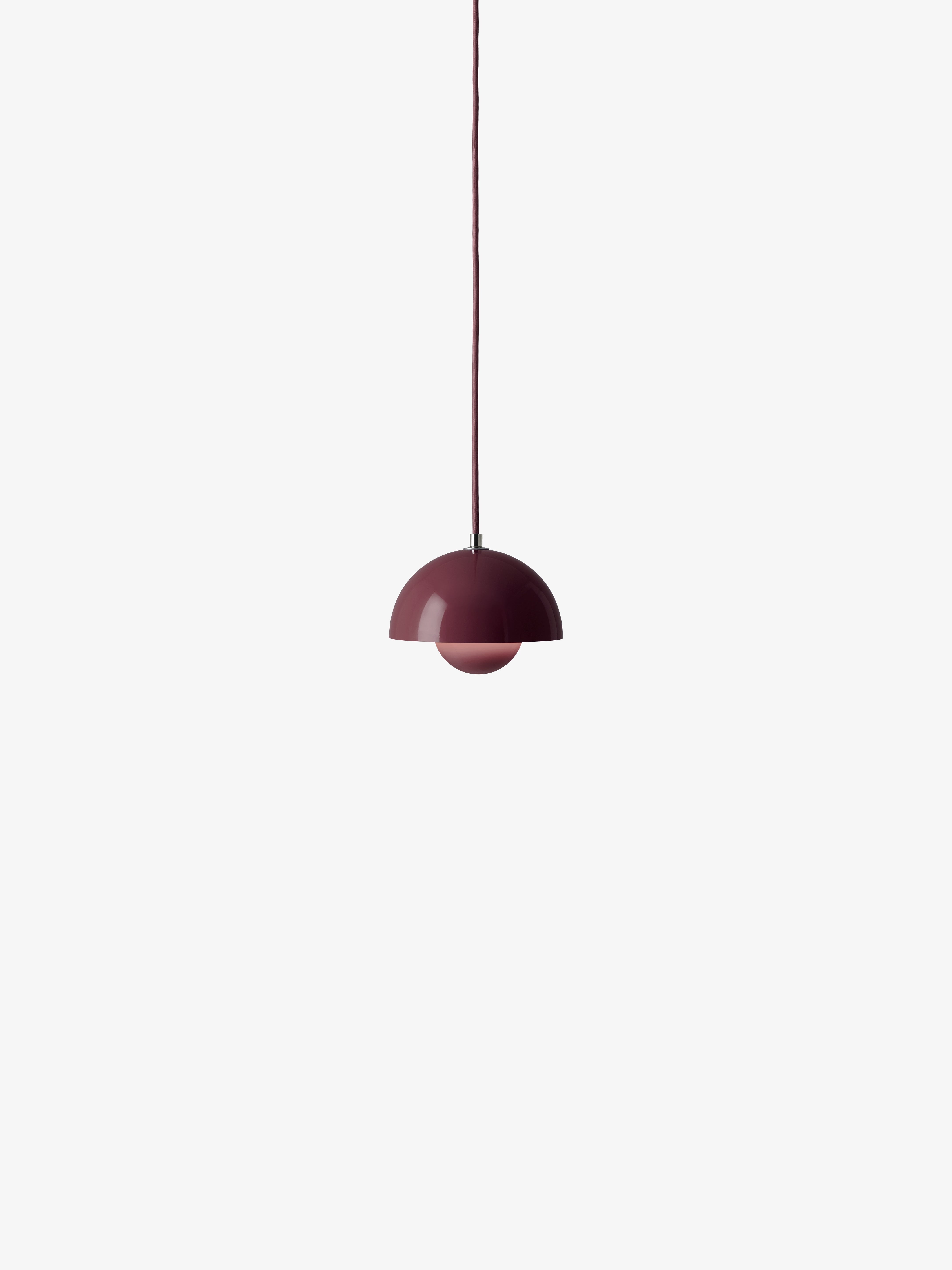 FLOWERPOT pendant lamp in dark plum