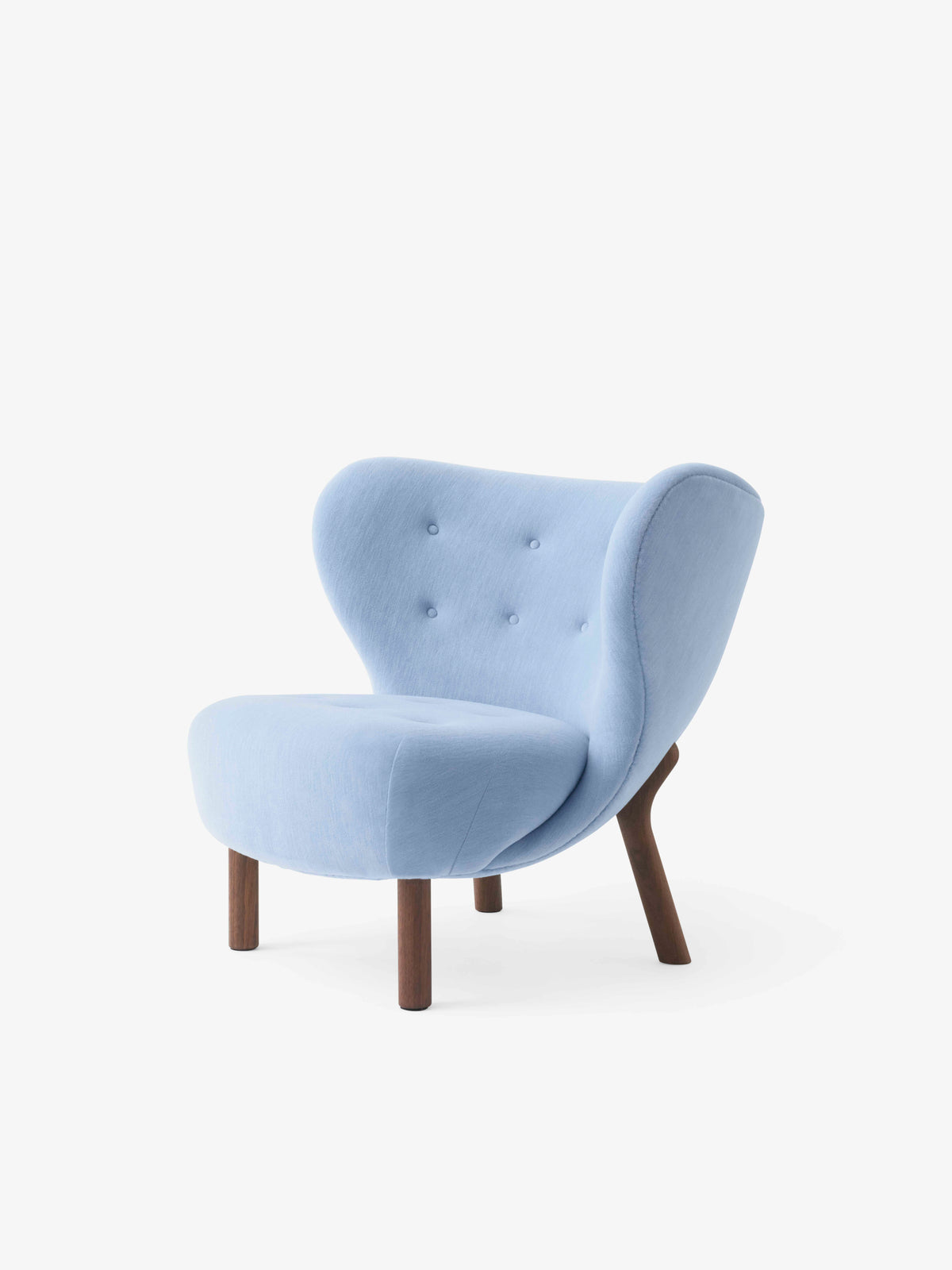 LITTLE PETRA VB1 upholstered armchair with a walnut base