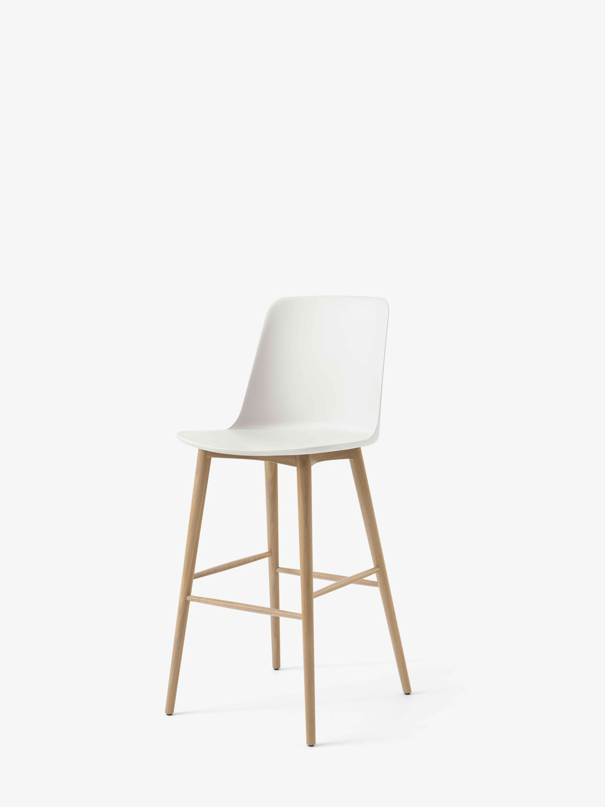 Bar Stool RELY white with oak base