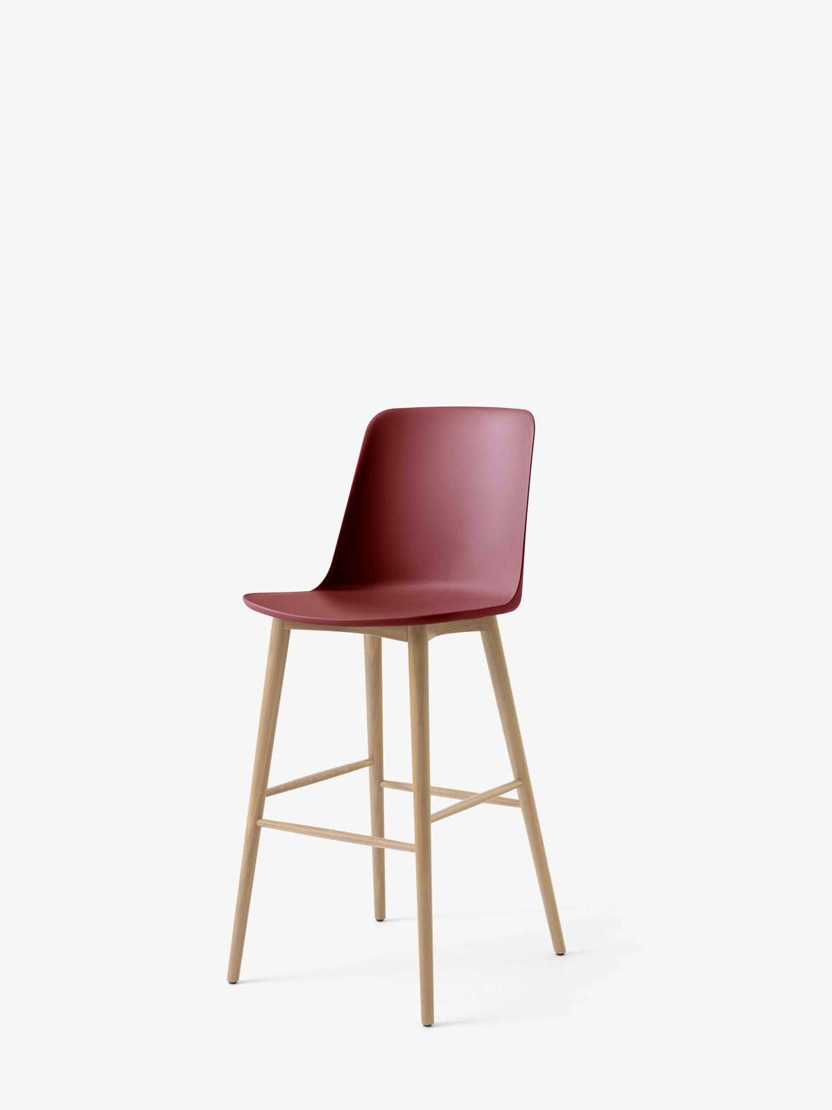 Bar Stool RELY reddish-brown with oak base