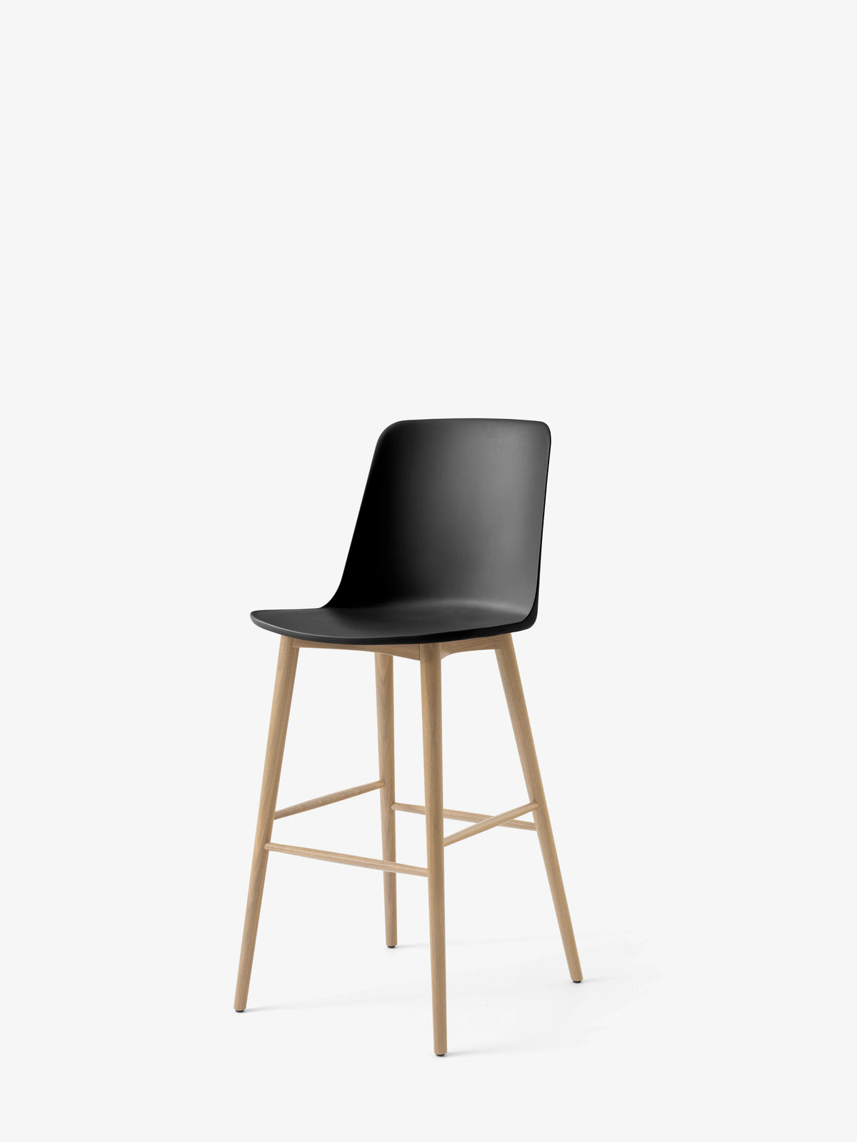 Bar Stool RELY black with oak base