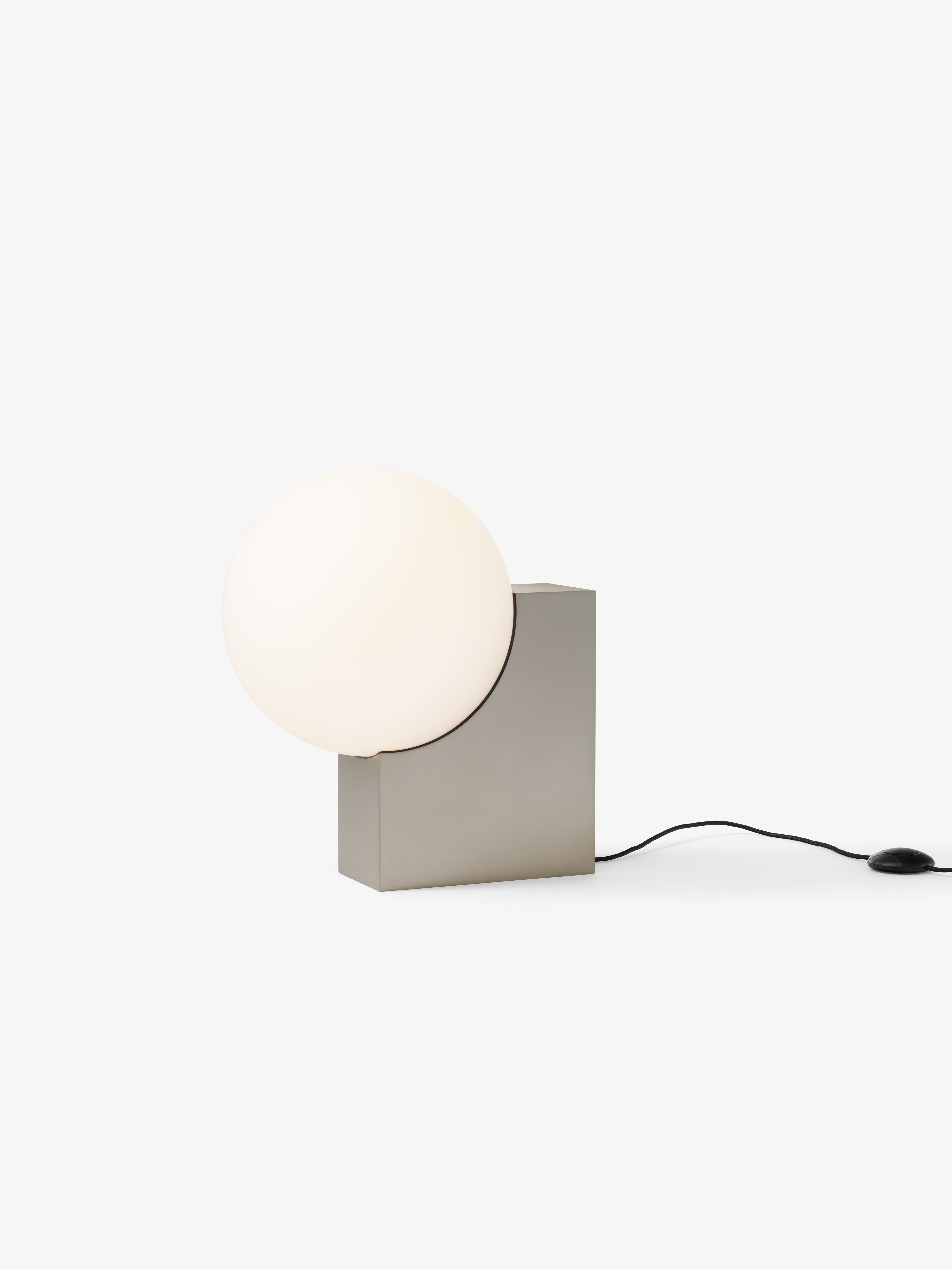 JOURNEY SH4 Floor Lamp with a Glass Shade and Brushed Steel Base