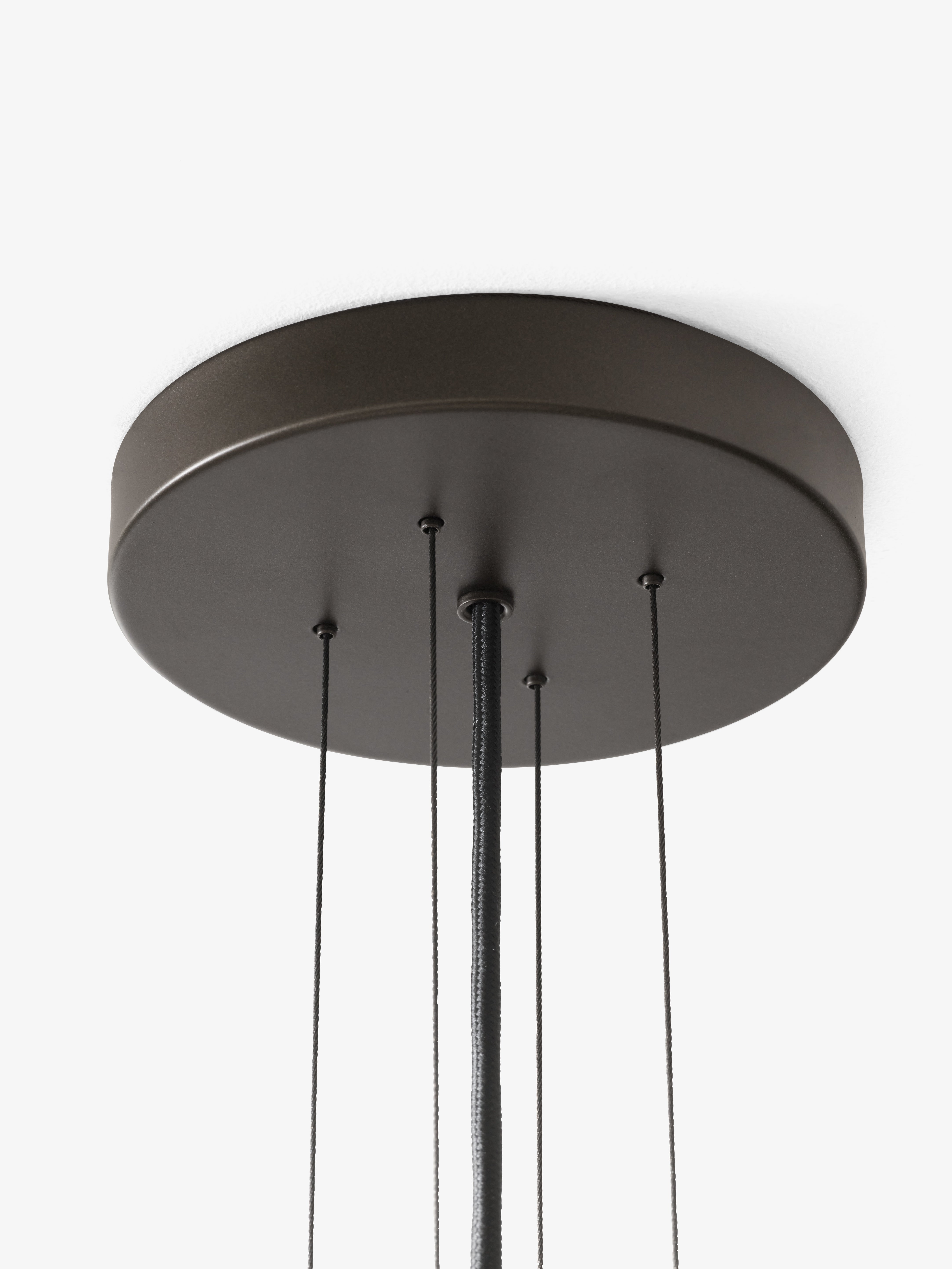 BELLA pendant lamp in beige with a brown finish