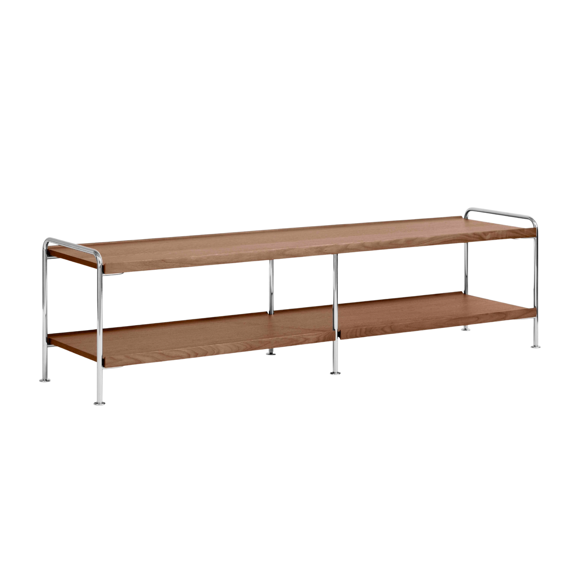 ALIMA NDS4 TV cabinet chrome with walnut wood