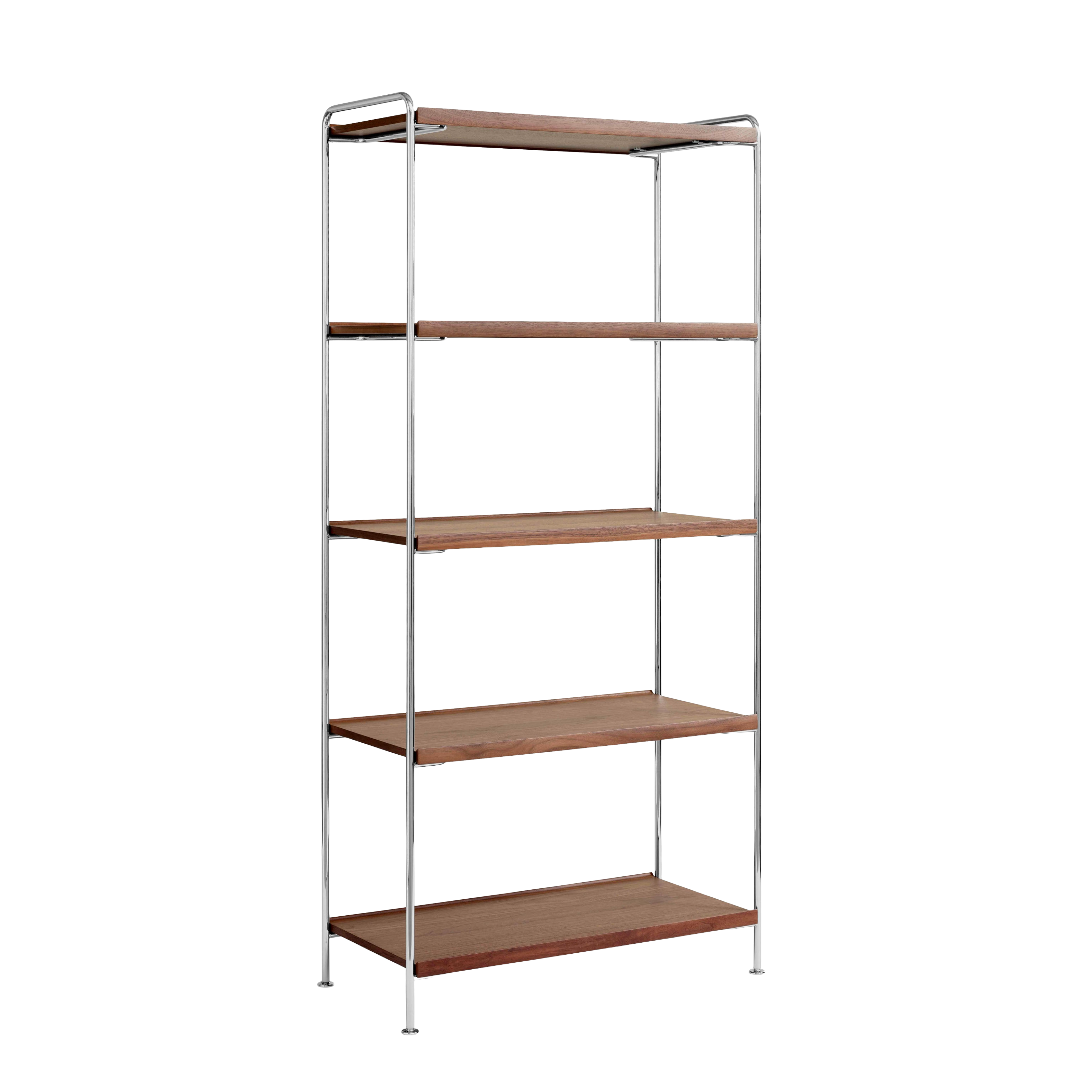 ALIMA NDS6 chrome shelf with walnut wood