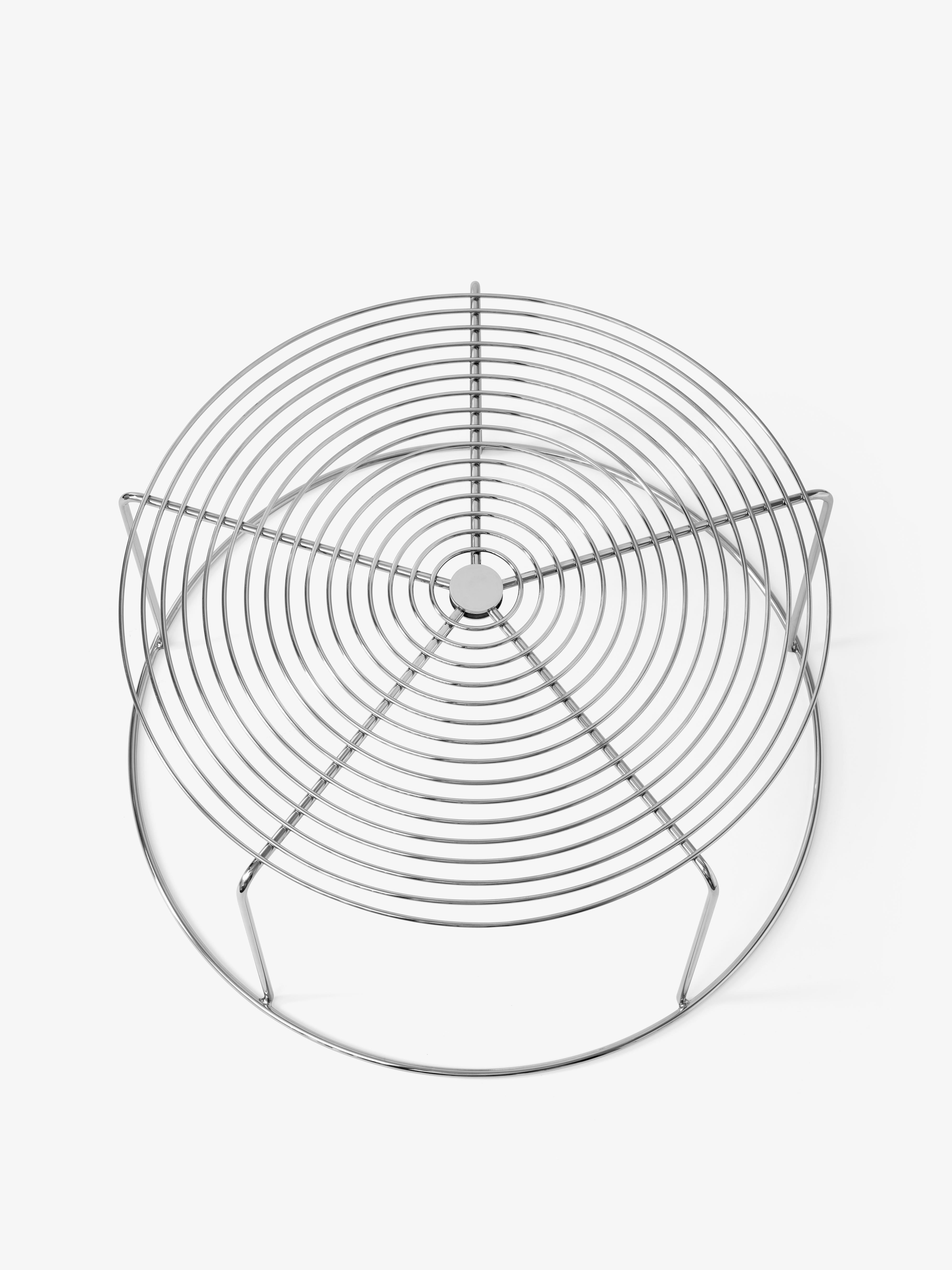 WIRE VP17 Coffee Table, Polished Steel