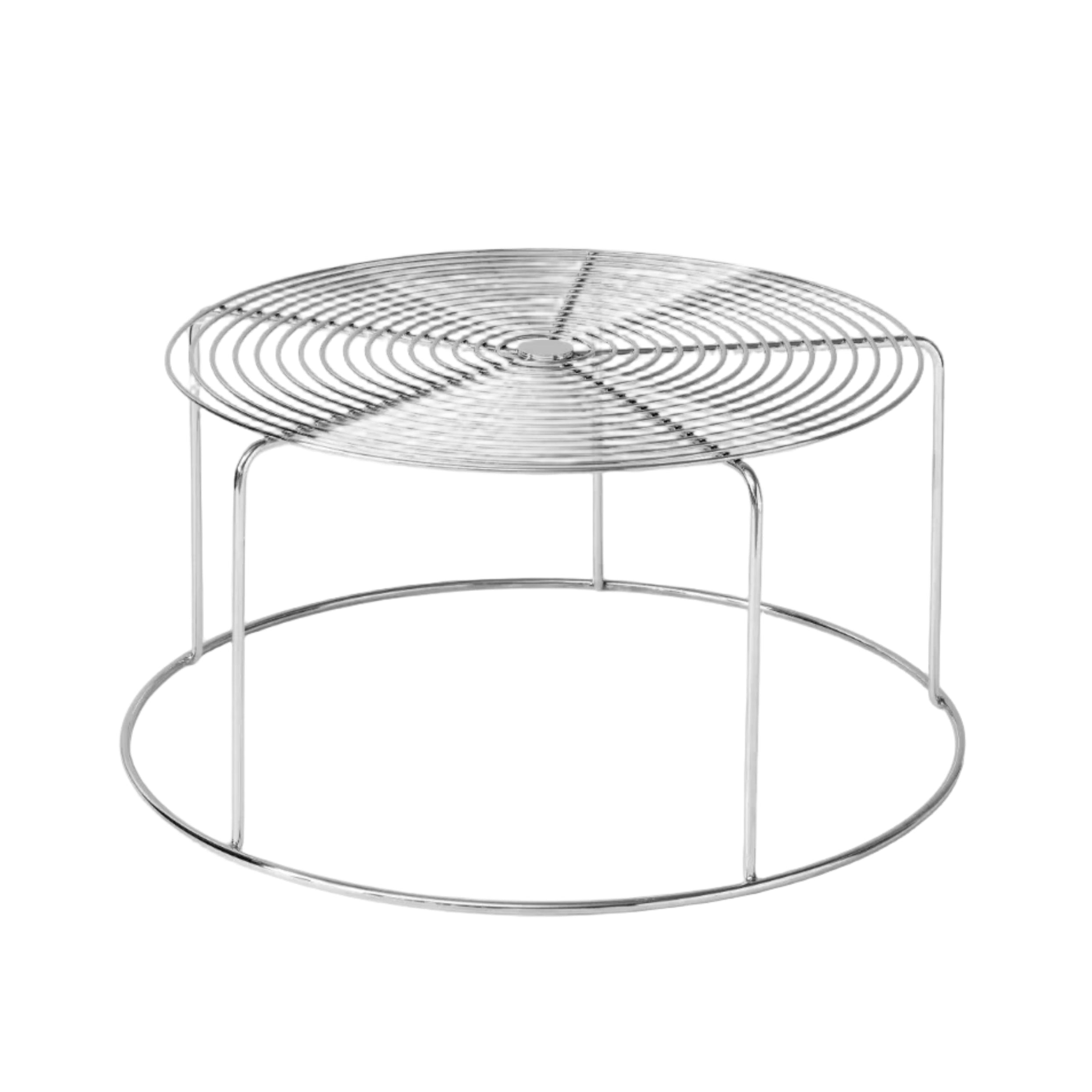 WIRE VP17 Coffee Table, Polished Steel