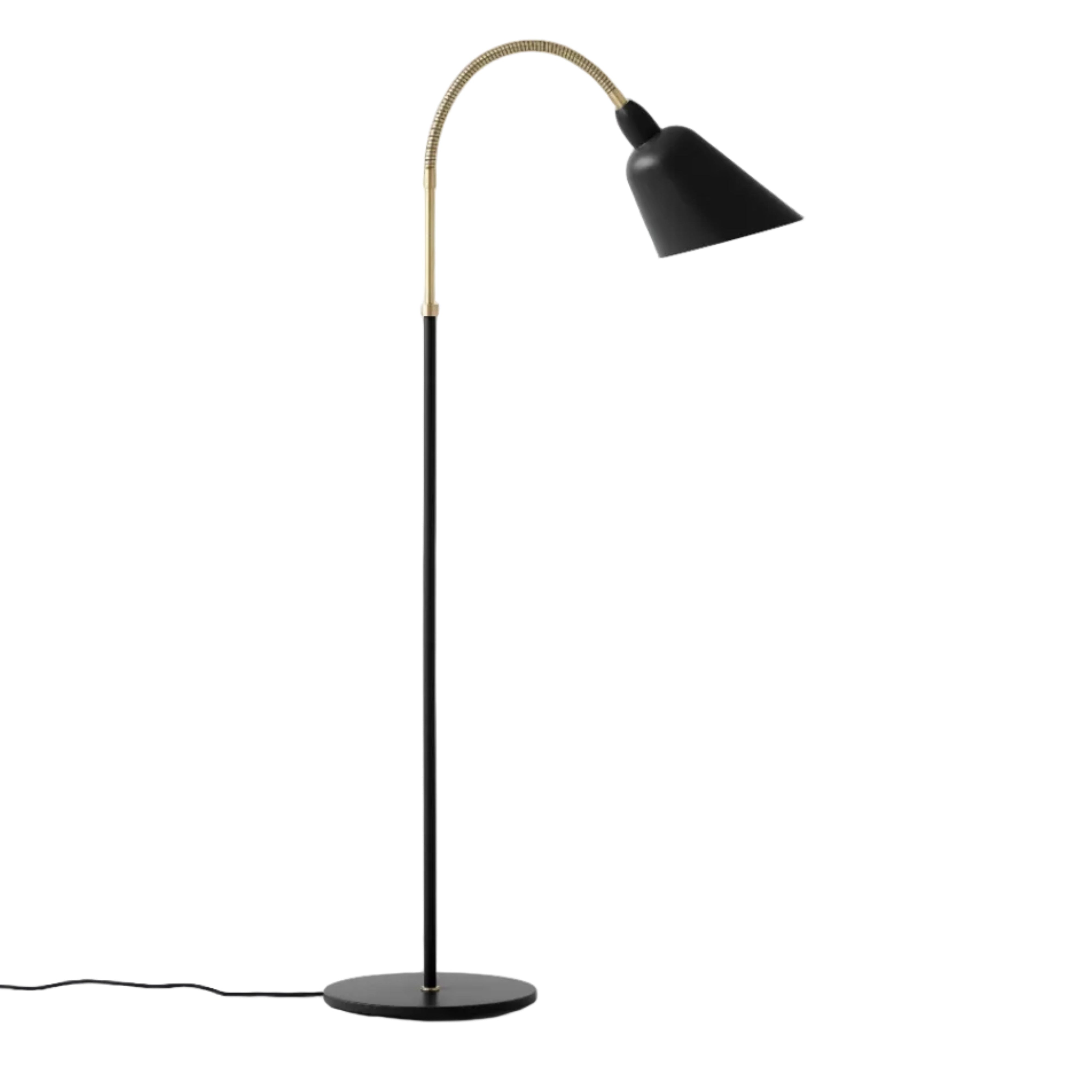 BELLEVUE AJ7 floor lamp in black with brass finish