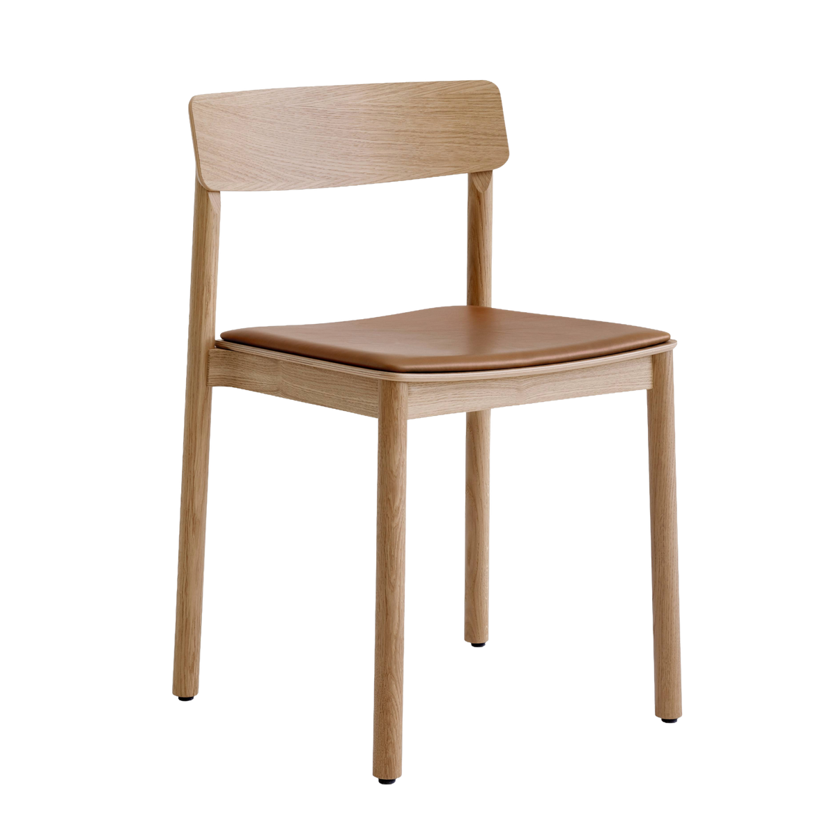 BETTY TK3 chair in lacquered oak with an upholstered seat
