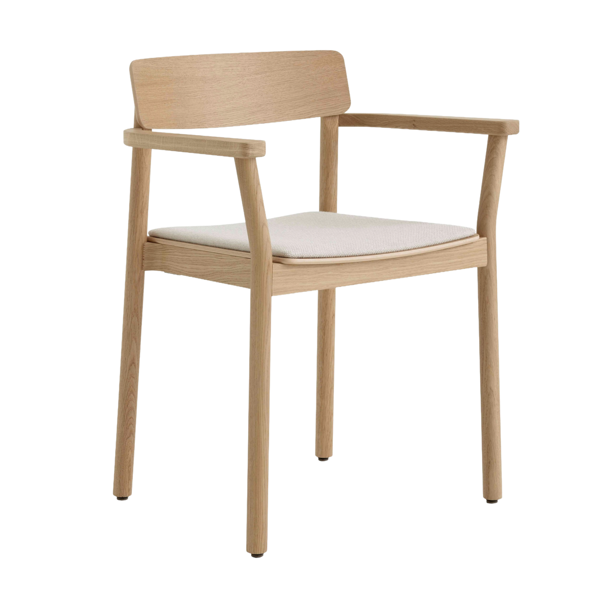 BETTY TK11 armchair in lacquered oak with an upholstered seat
