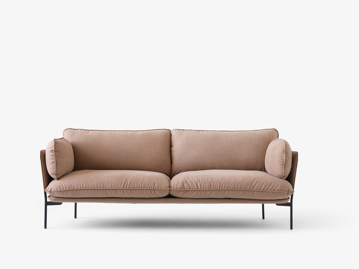 CLOUD LN3.2 upholstered 3-seater sofa with a black base