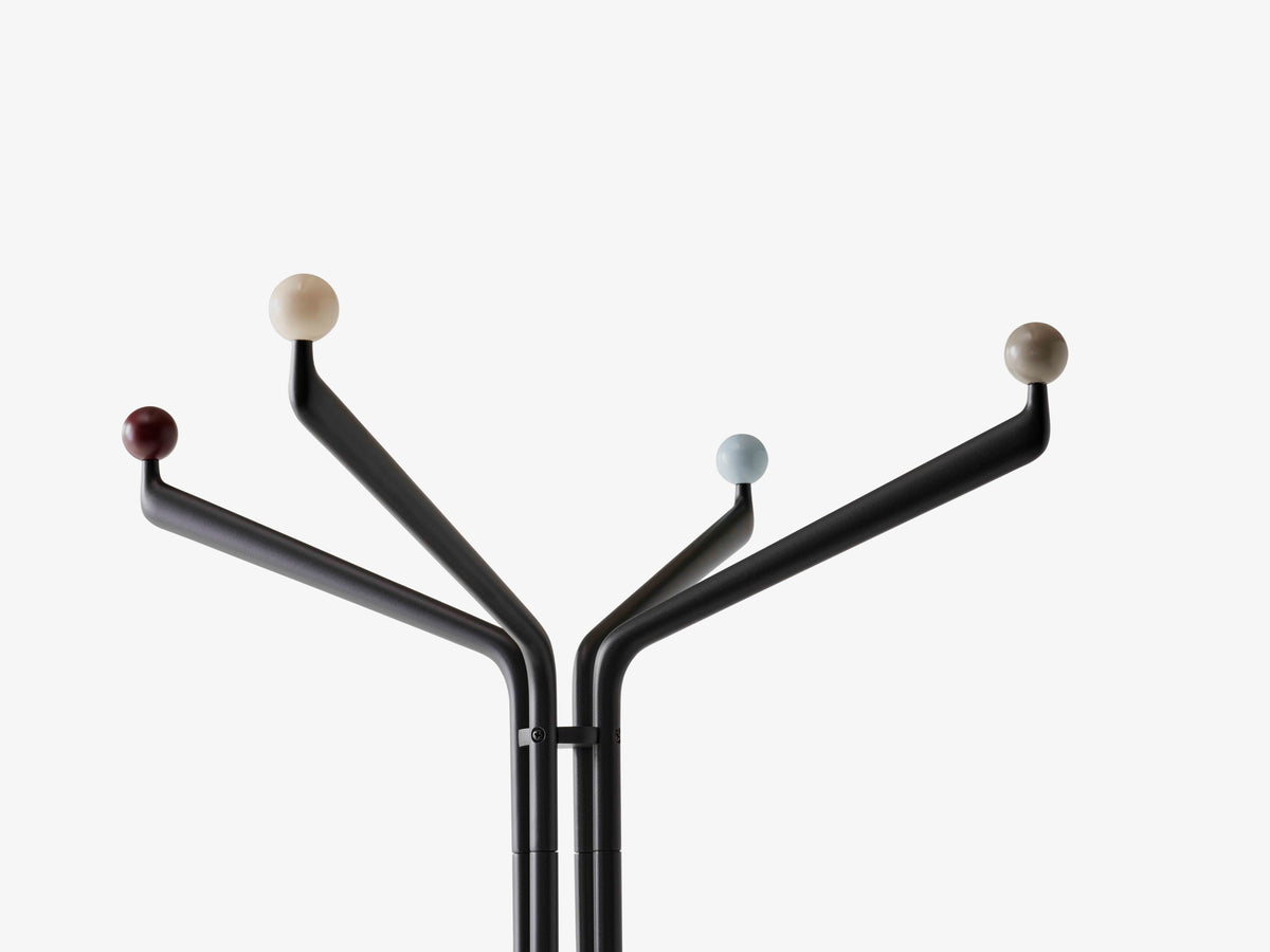 CAPTURE SC77 Freestanding Coat Rack in Graphite with Colorful Finish