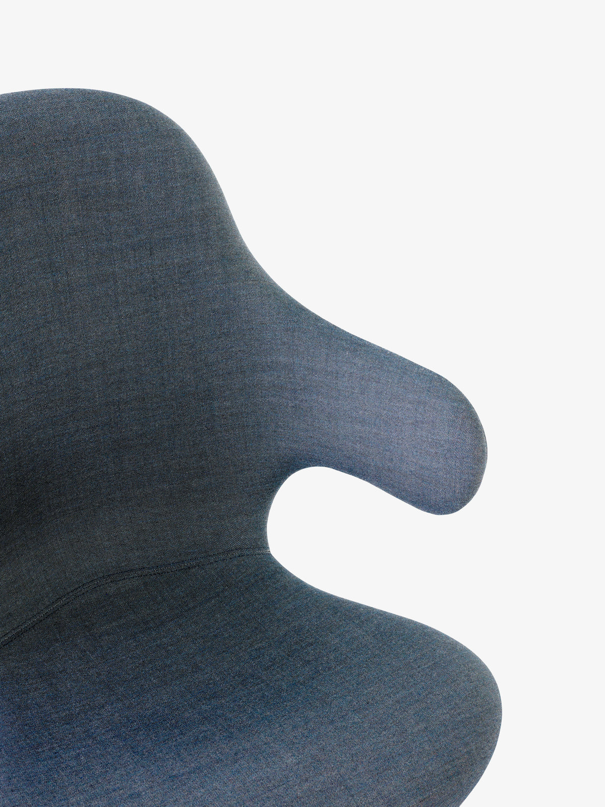 CATCH JH2 upholstered swivel chair with a black aluminum base