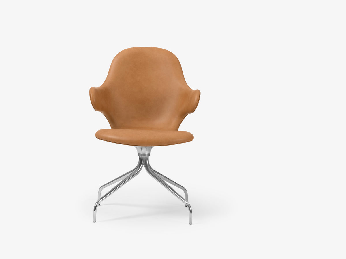 CATCH JH2 upholstered swivel chair with an aluminum base