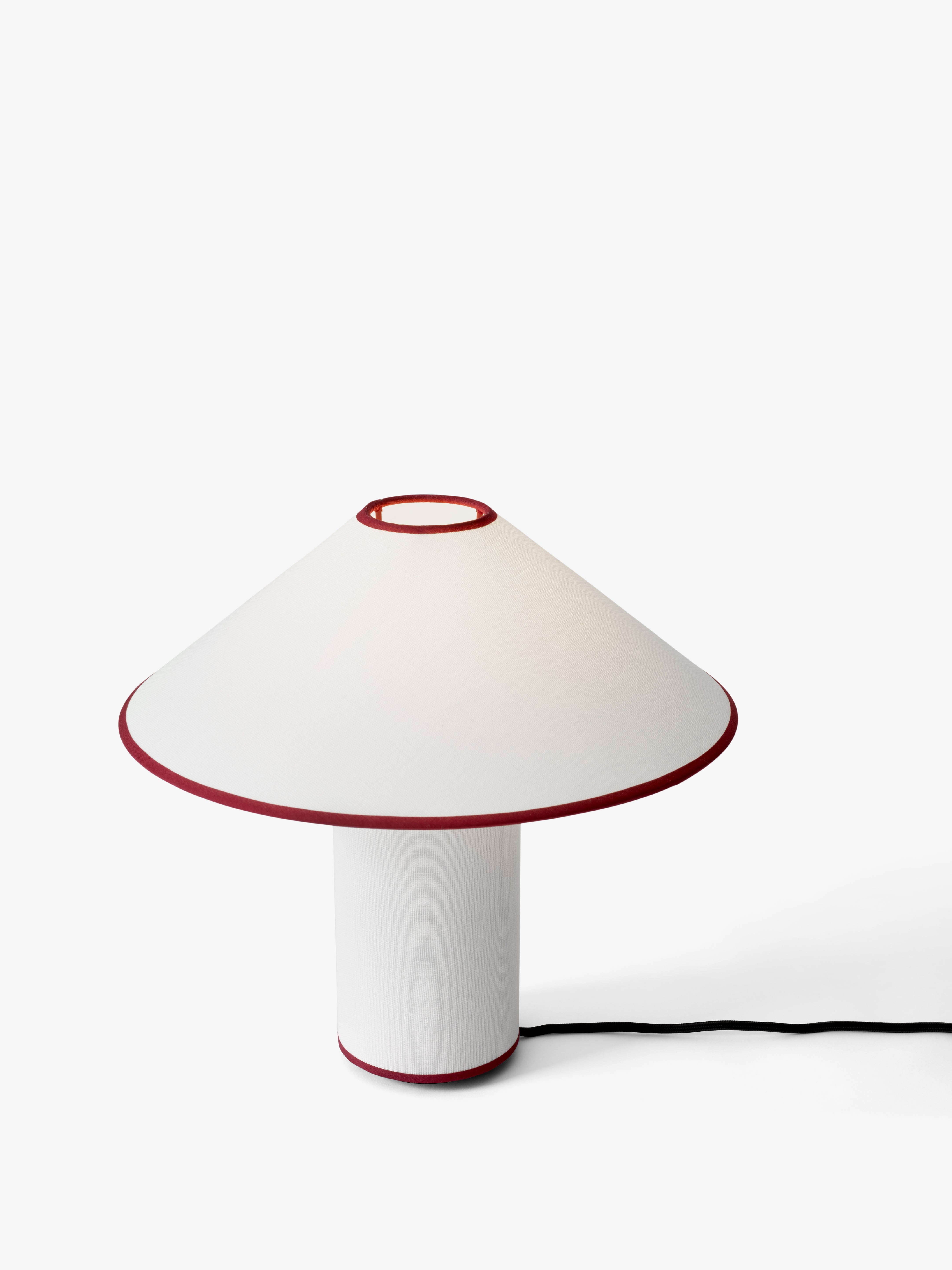 COLETTE ATD6 Table Lamp in White with Red Finish