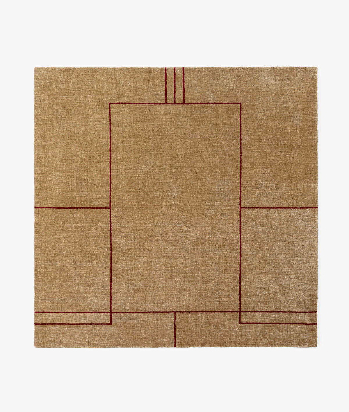 CRUISE brown rug with burgundy