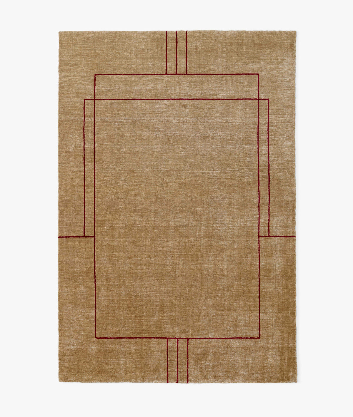 CRUISE brown rug with burgundy