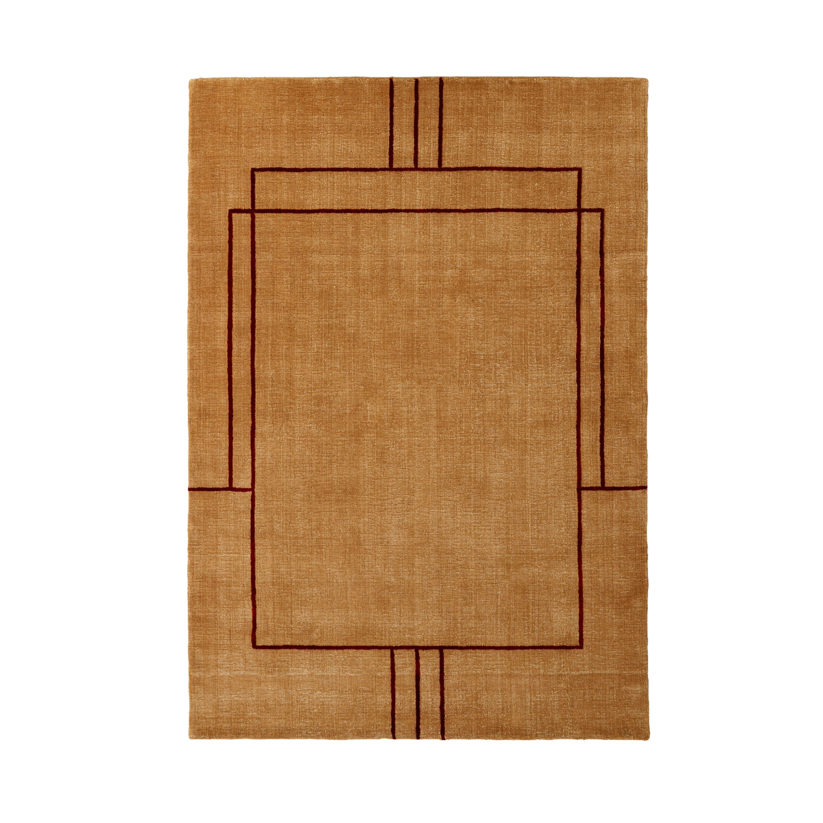 CRUISE brown rug with burgundy