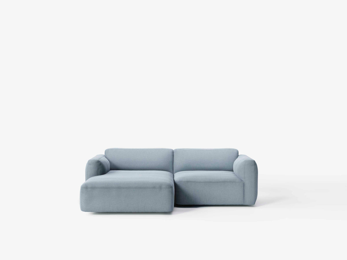 Left-Hand Modular Corner Sofa 3-Seater DEVELIUS MELLOW Upholstered