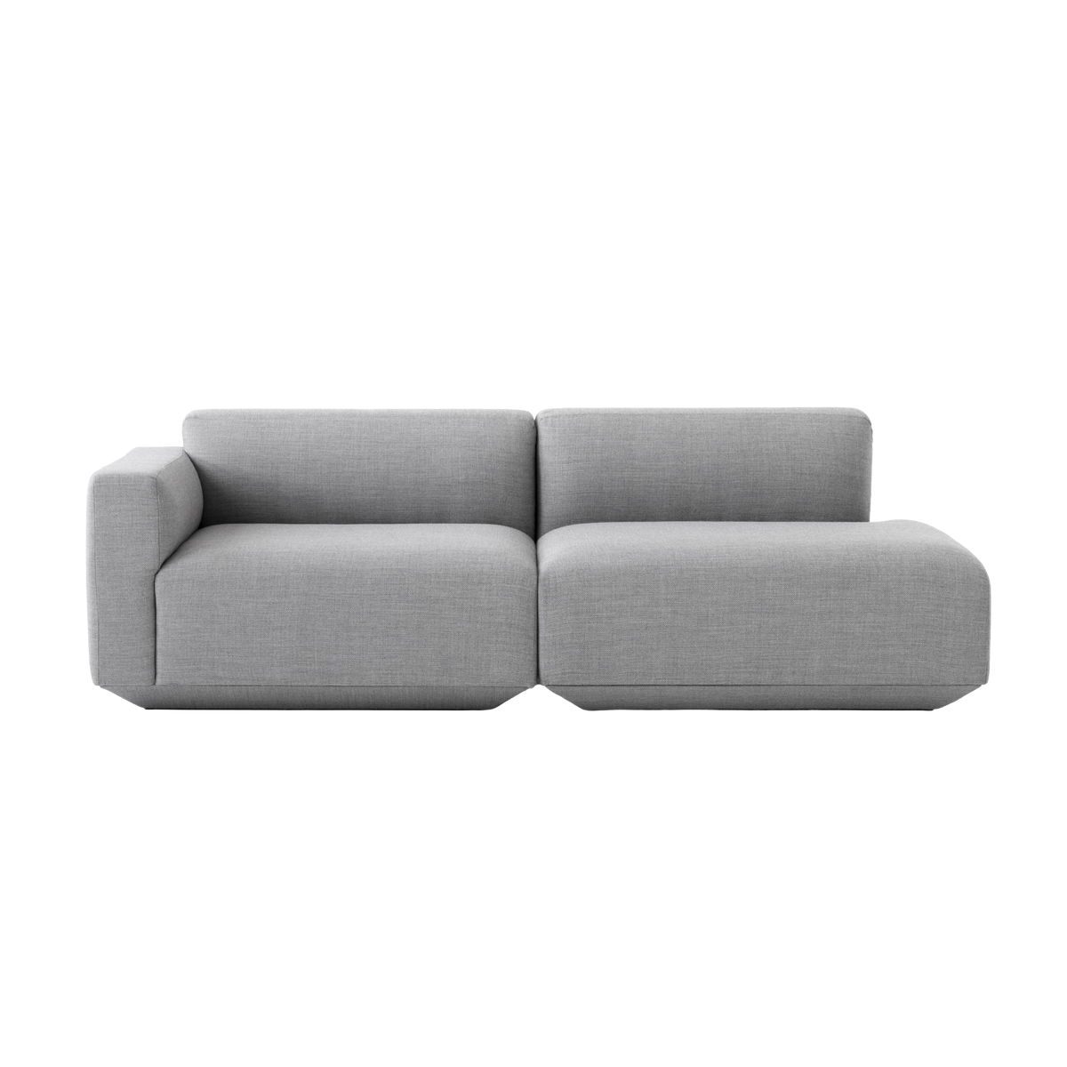 Right-facing open modular sofa for three DEVELIUS upholstered