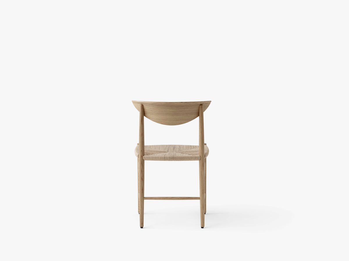 DRAWN HM3 chair in oiled oak with a woven seat