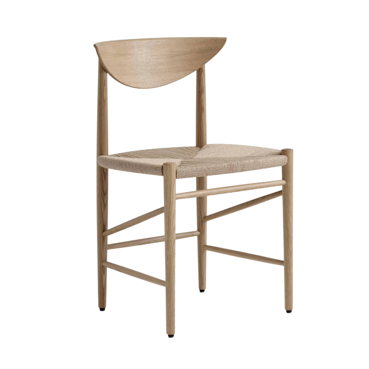 DRAWN HM3 chair in oiled oak with a woven seat