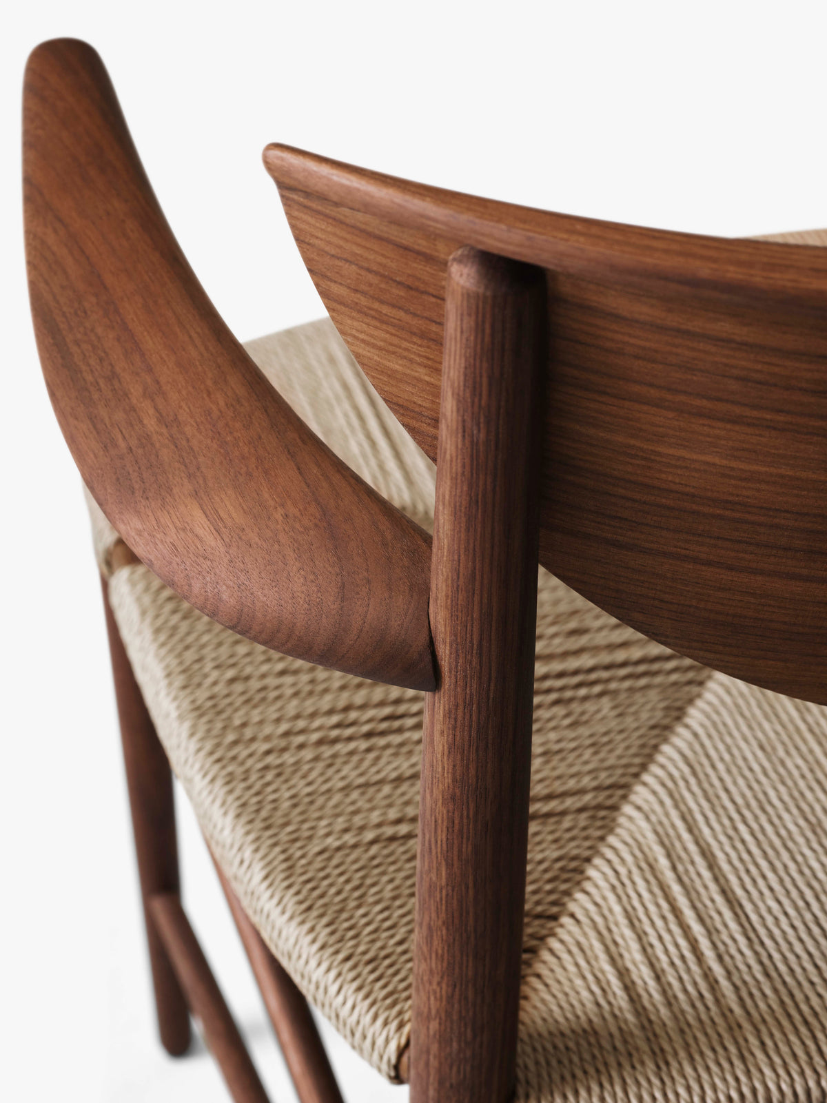 DRAWN HM4 Armchair in Oiled Walnut with Woven Seat