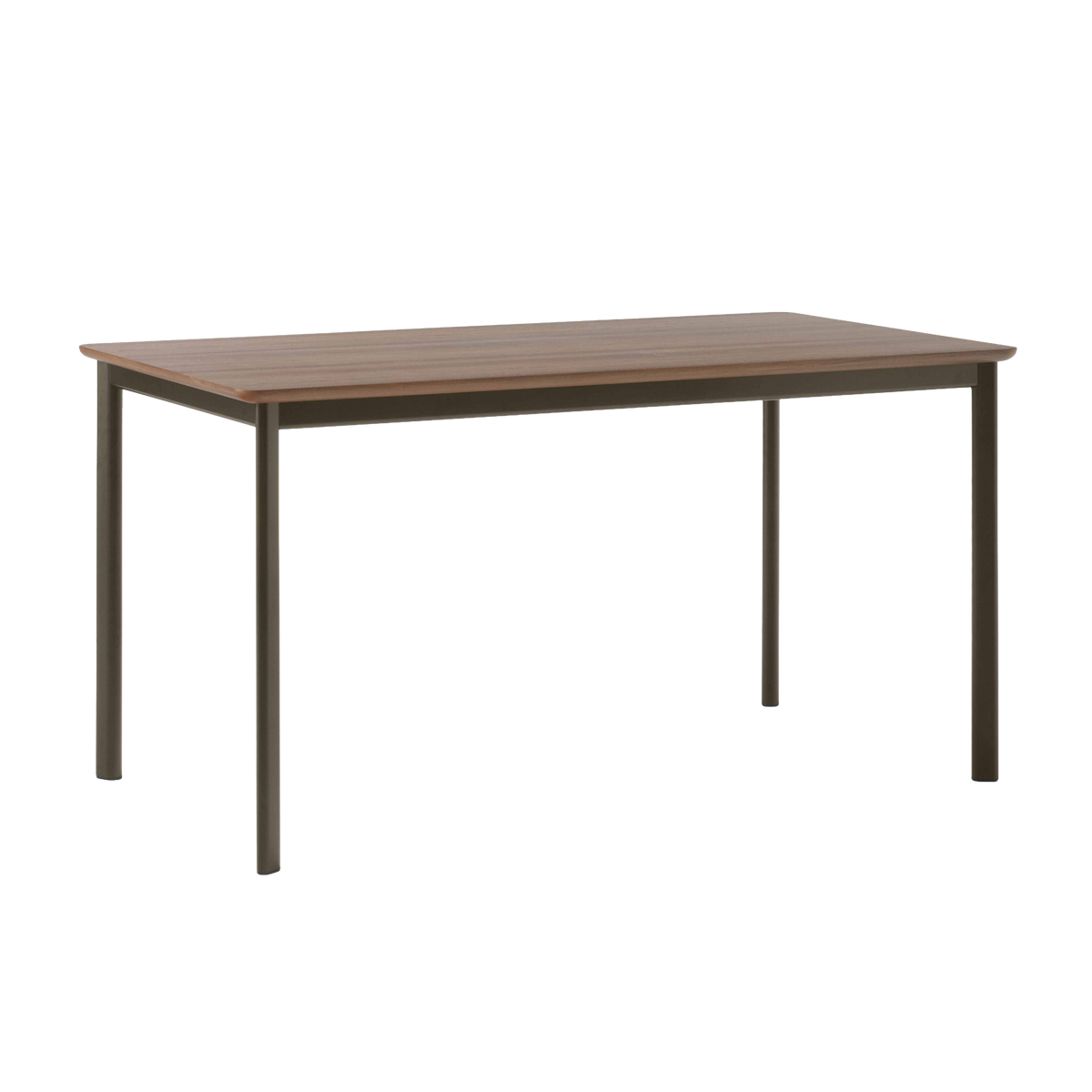DRIP Walnut Table with Brown Base