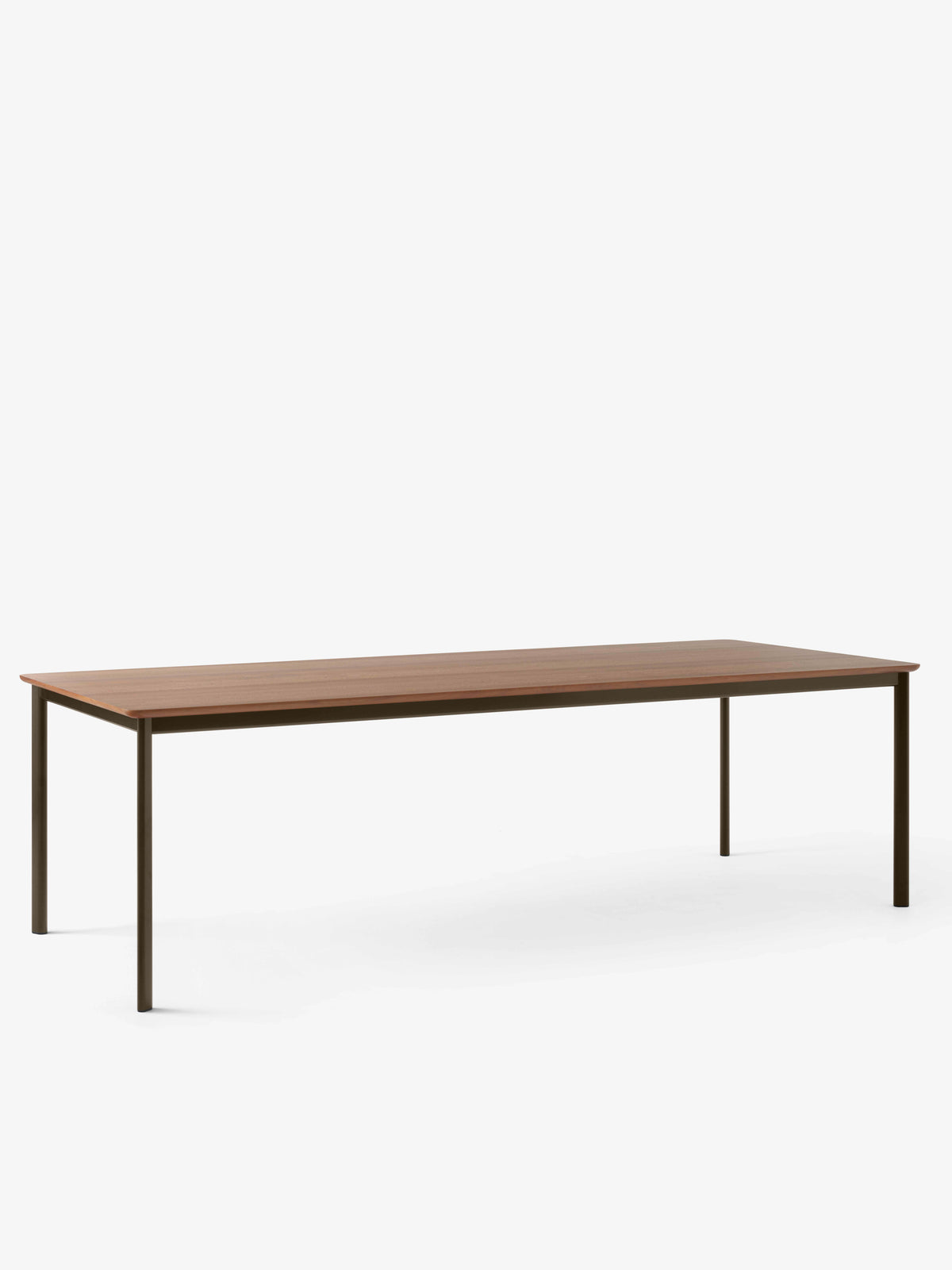 DRIP Walnut Table with Brown Base