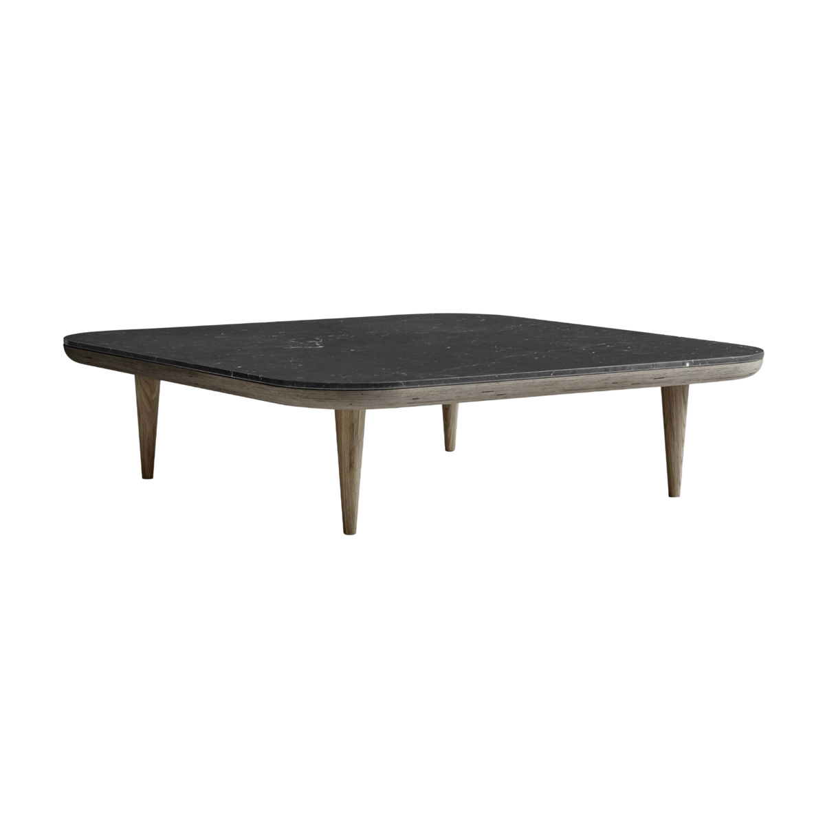 FLY SC11 Coffee Table with Black Marble Top and Smoked Oak Base
