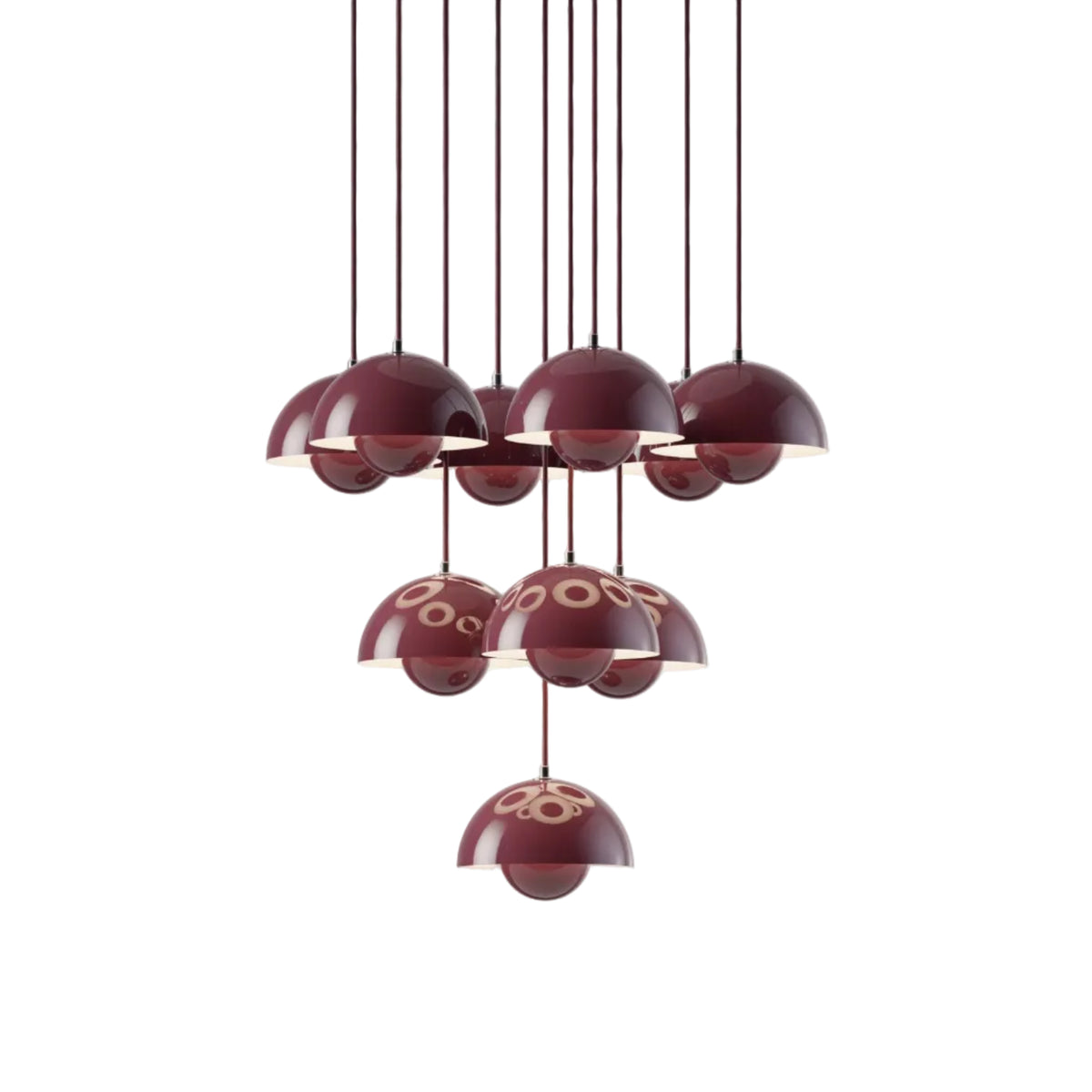 FLOWERPOT VP1 chandelier in dark plum