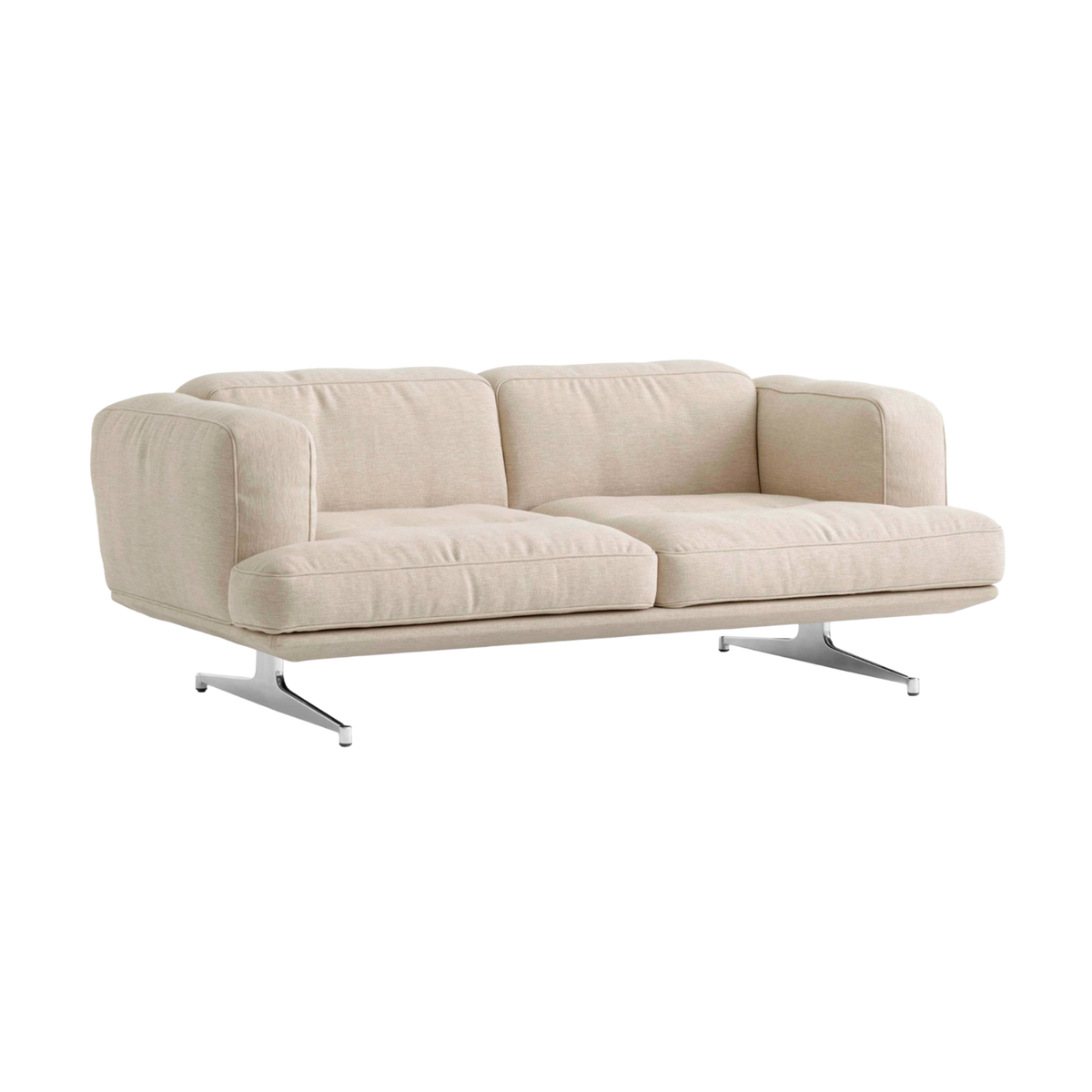 2-Seater Sofa INLAND AV22 upholstered with aluminum base
