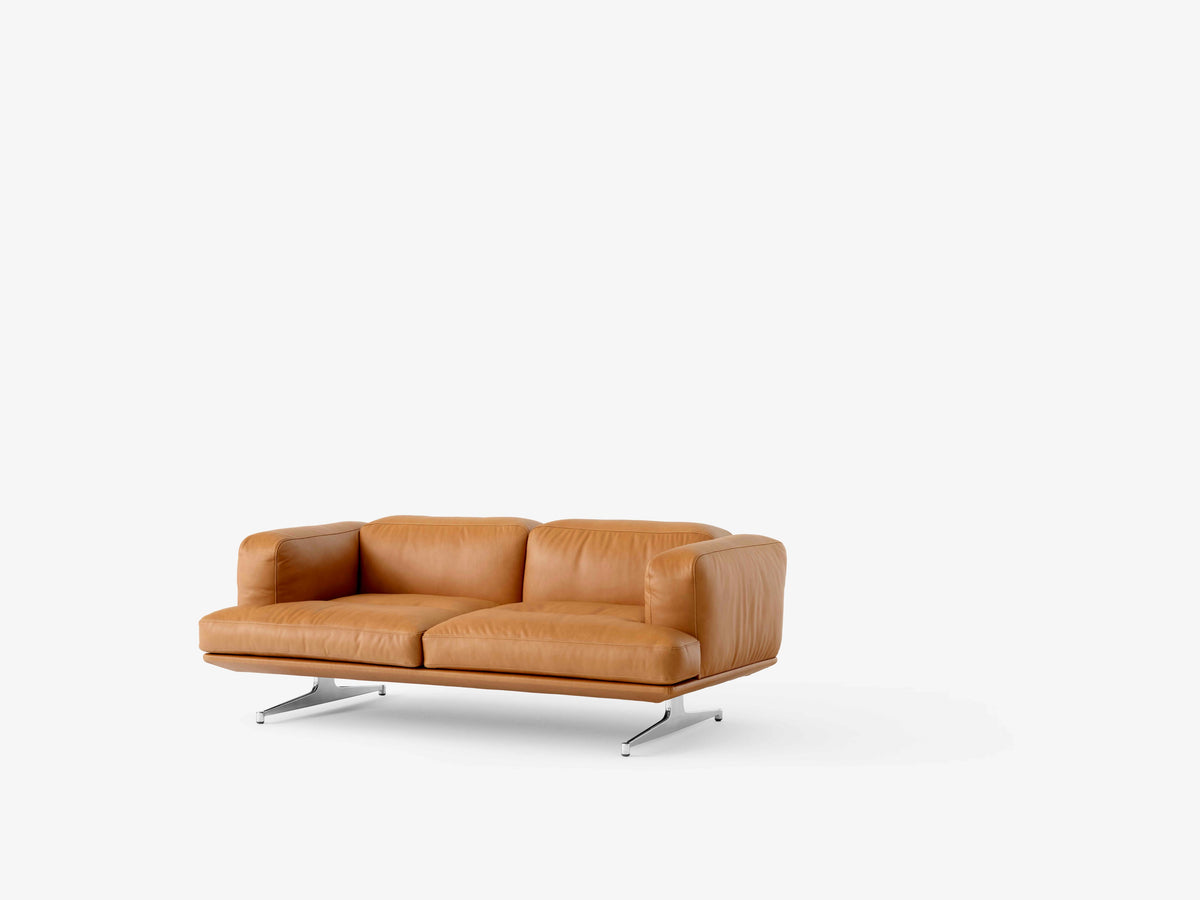 2-Seater Sofa INLAND AV22 upholstered with aluminum base