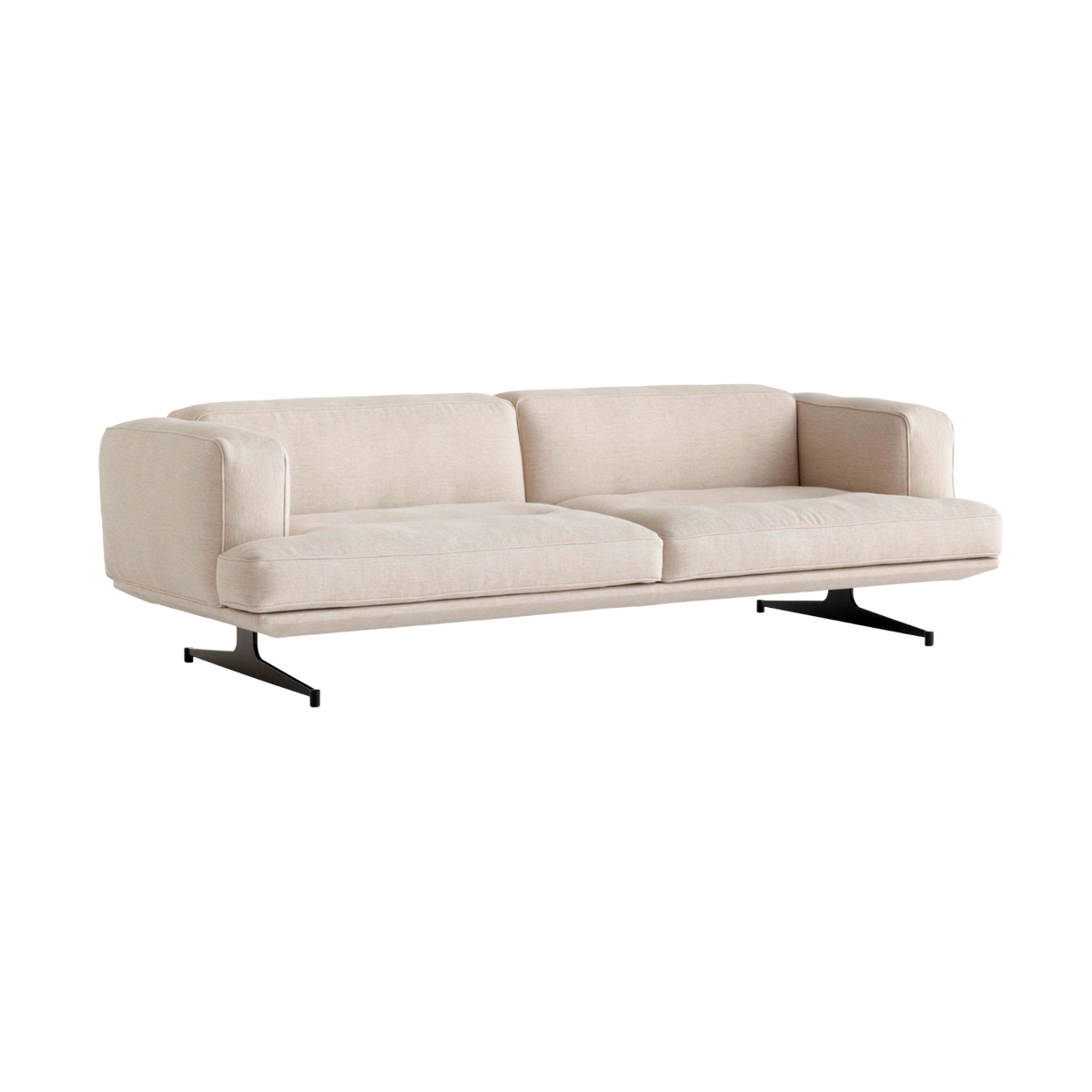 3-Seater Sofa INLAND AV23 upholstered with black base