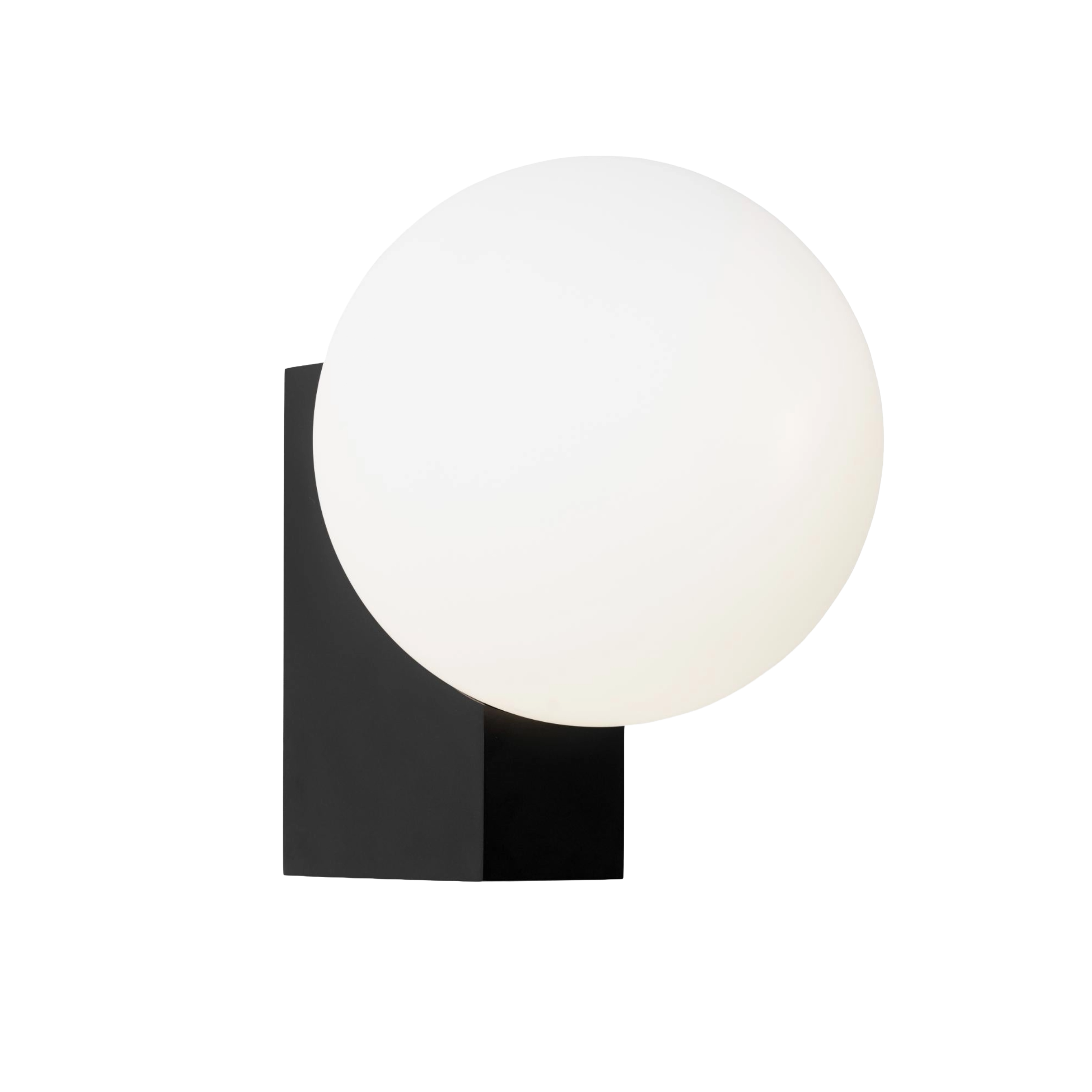 WALL LAMP JOURNEY SH2 glass shade with a black base