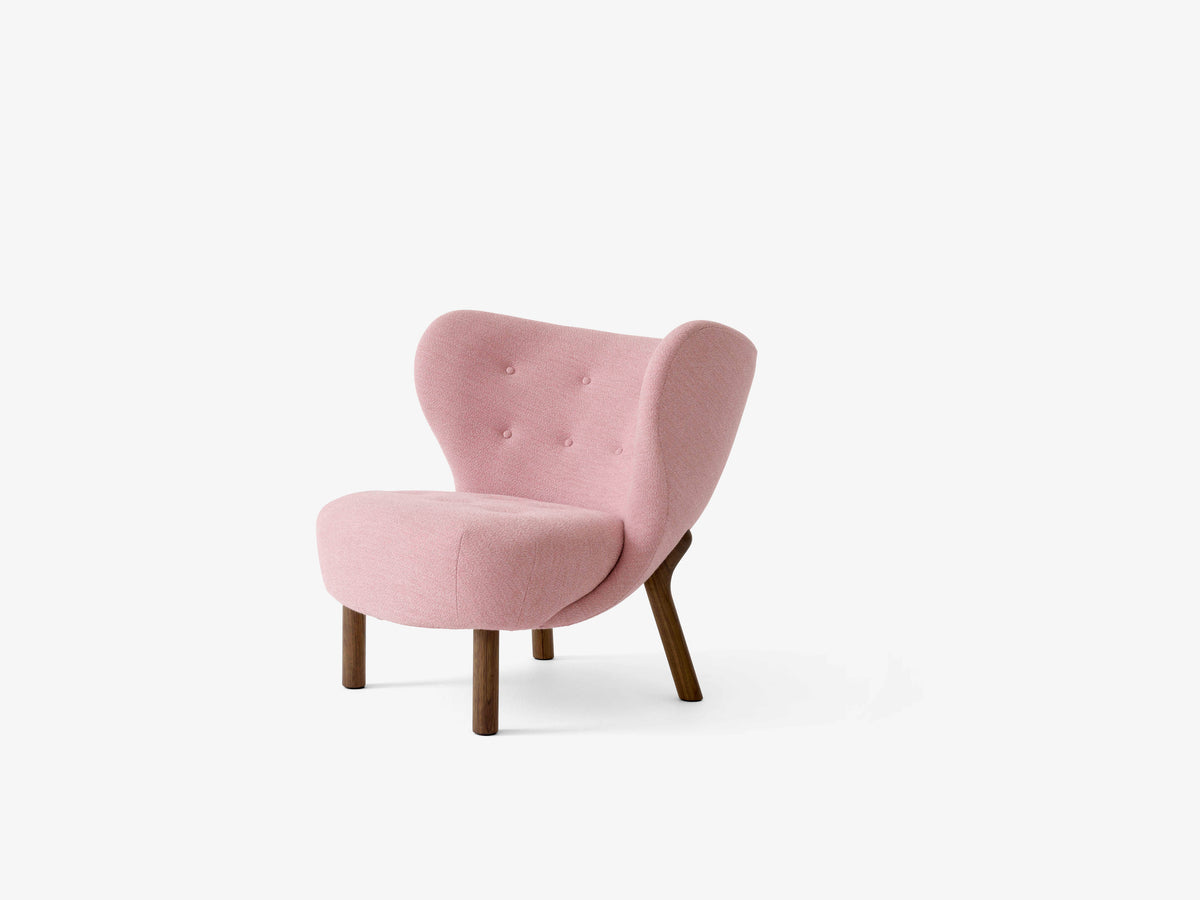LITTLE PETRA VB1 upholstered armchair with a walnut base