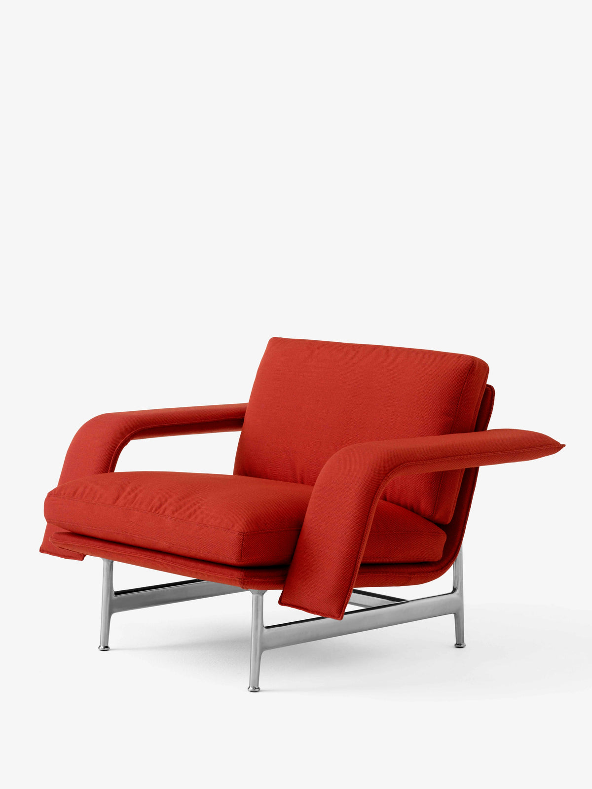 MEANTIME AV29 upholstered armchair with aluminum base