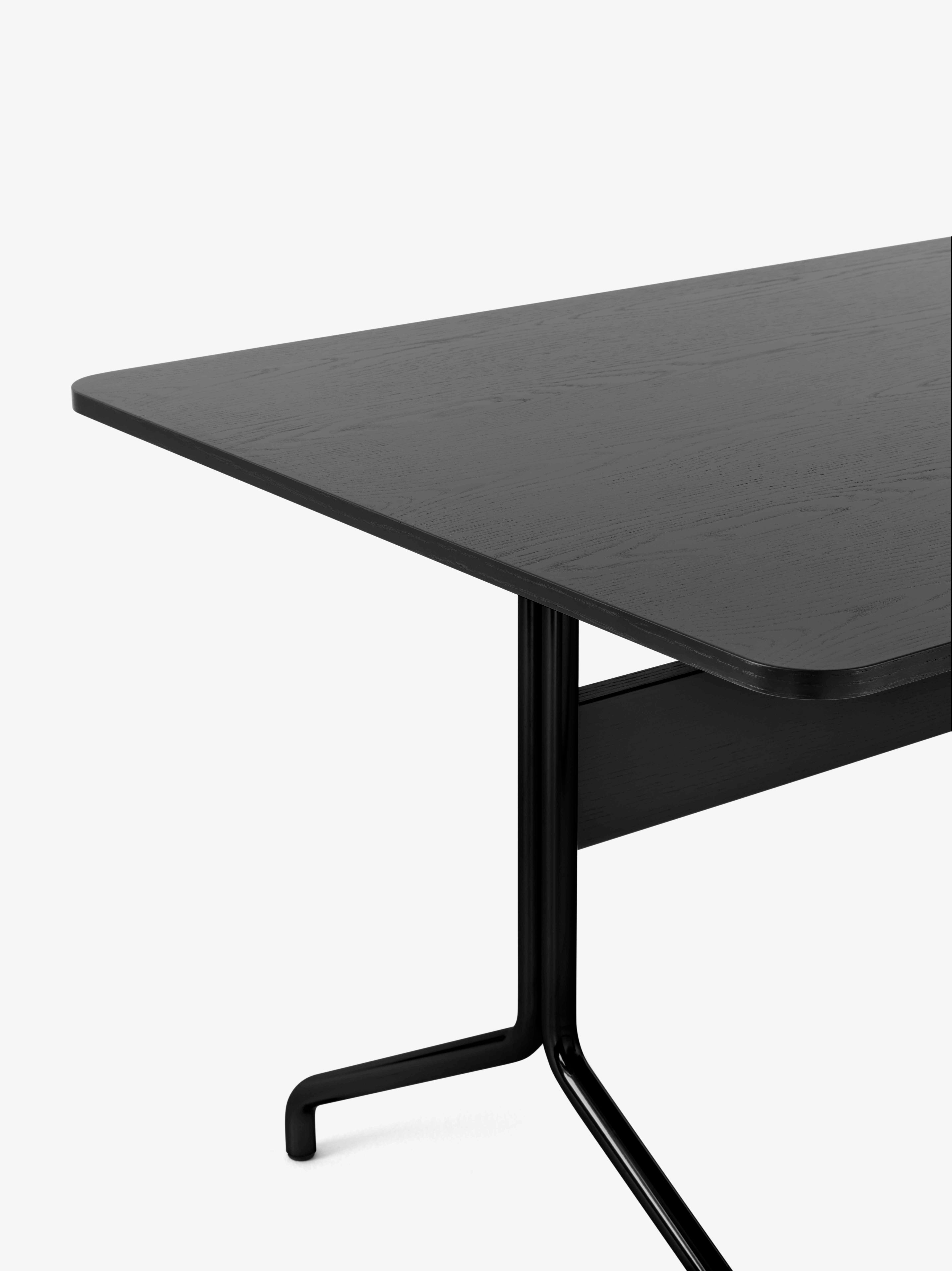 PAVILION table in black lacquered oak with a black base