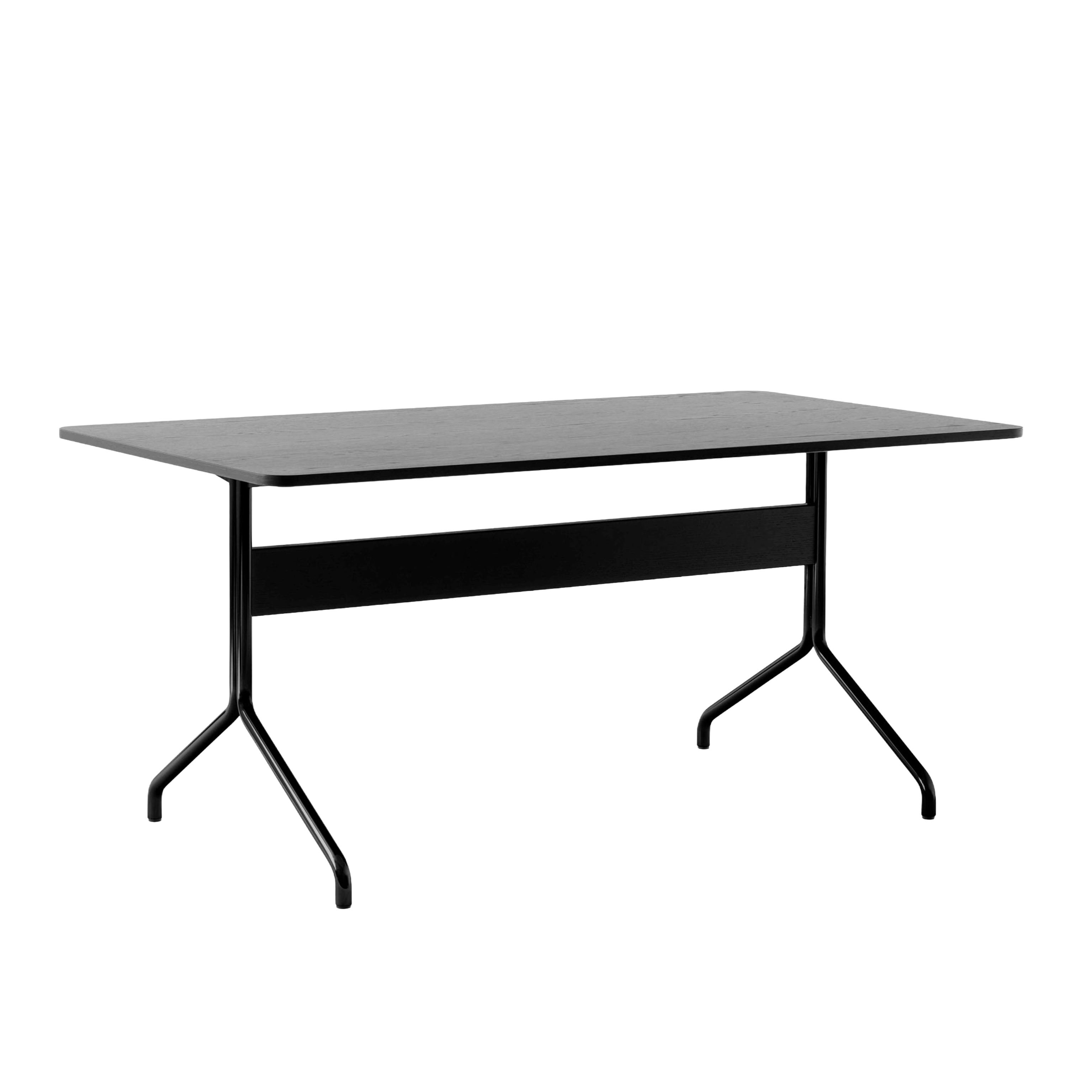 PAVILION table in black lacquered oak with a black base