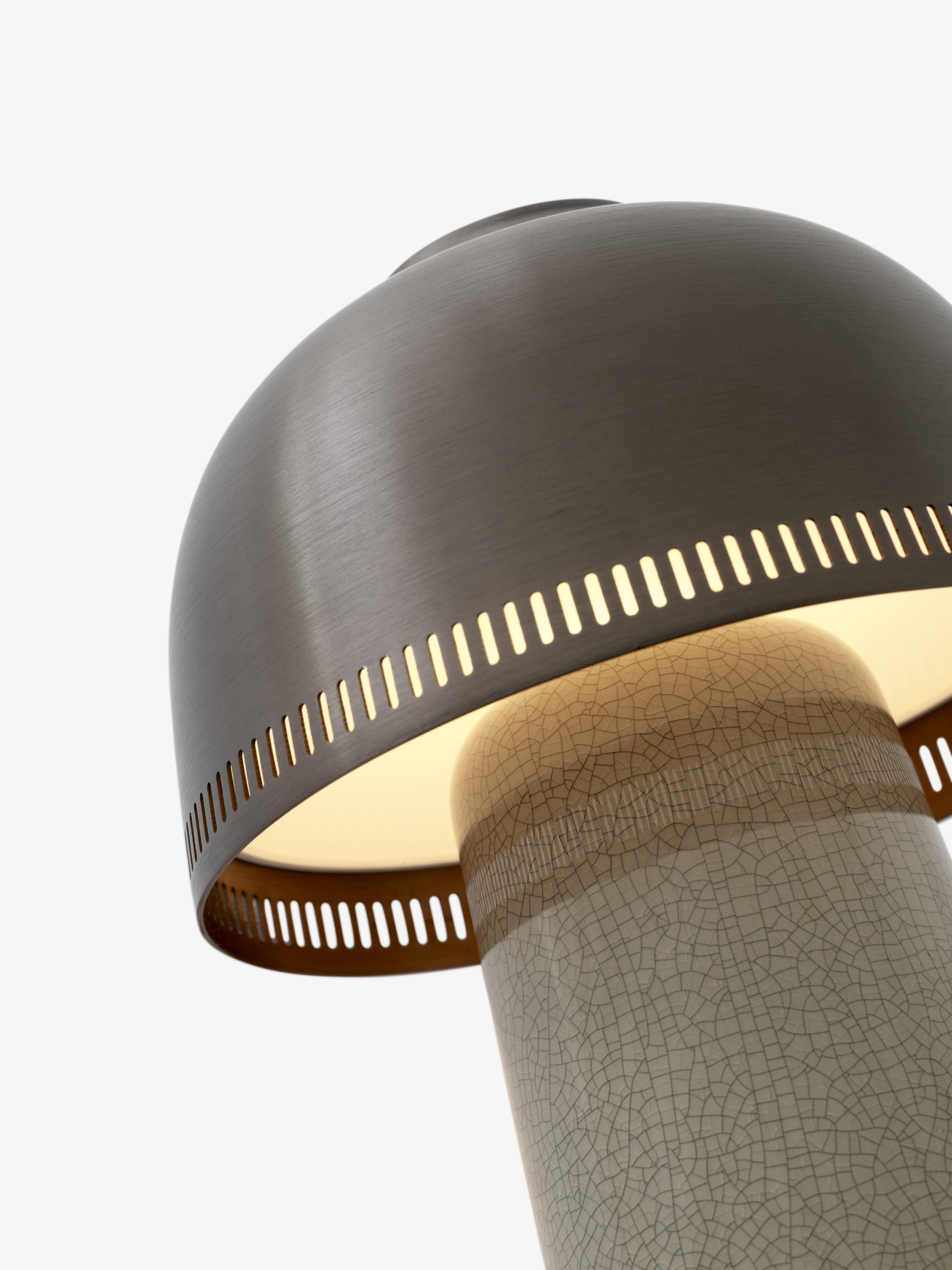 Portable lamp RAKU SH8 brown shade with beige base