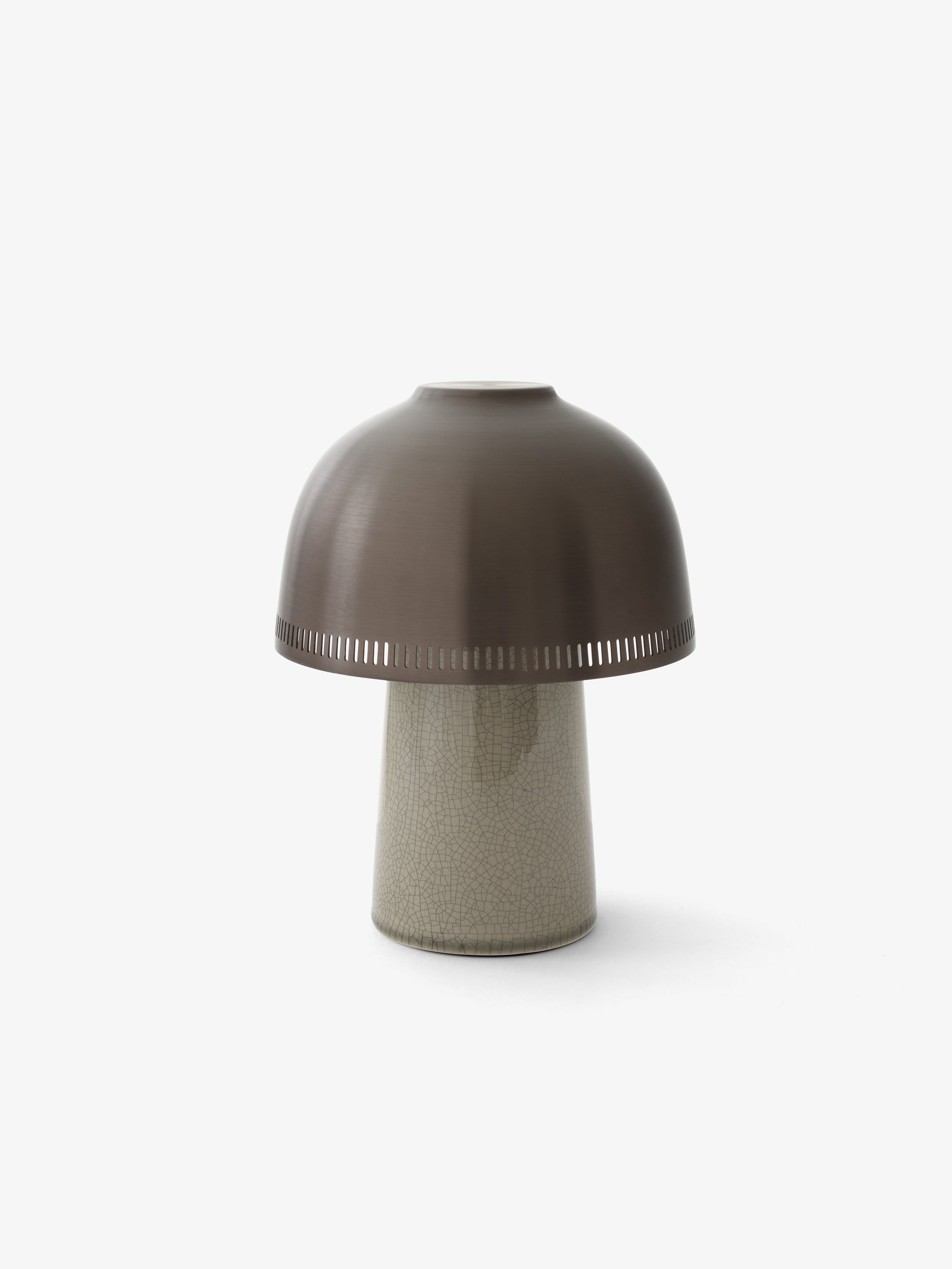 Portable lamp RAKU SH8 brown shade with beige base