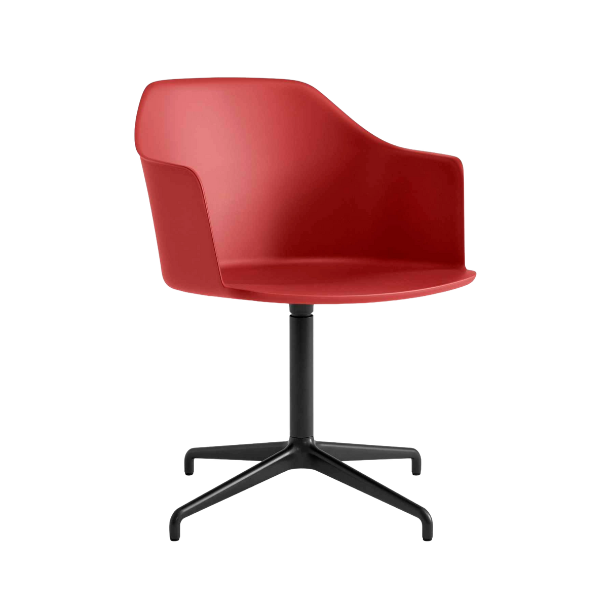 RELY HW38 office chair in red with a black aluminum base